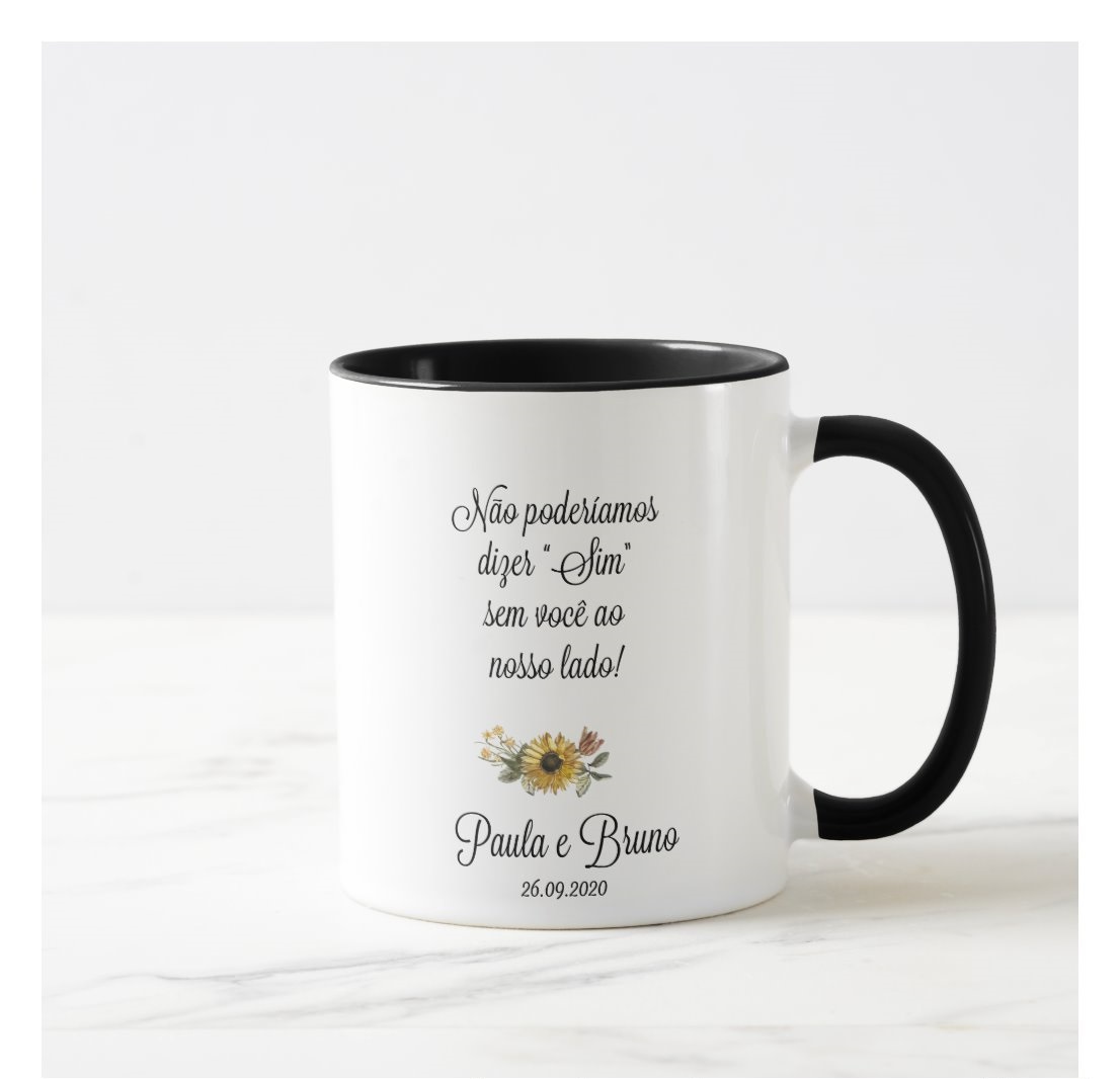 Caneca Personalizada Avó da Noiva Lembrança Girasol