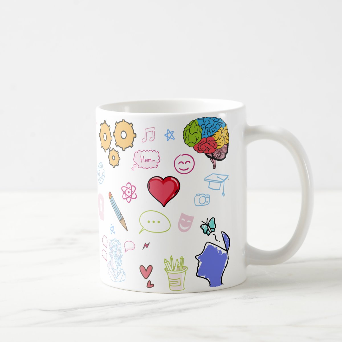 Caneca Profissão Psicológia Presente para Psicólogos
