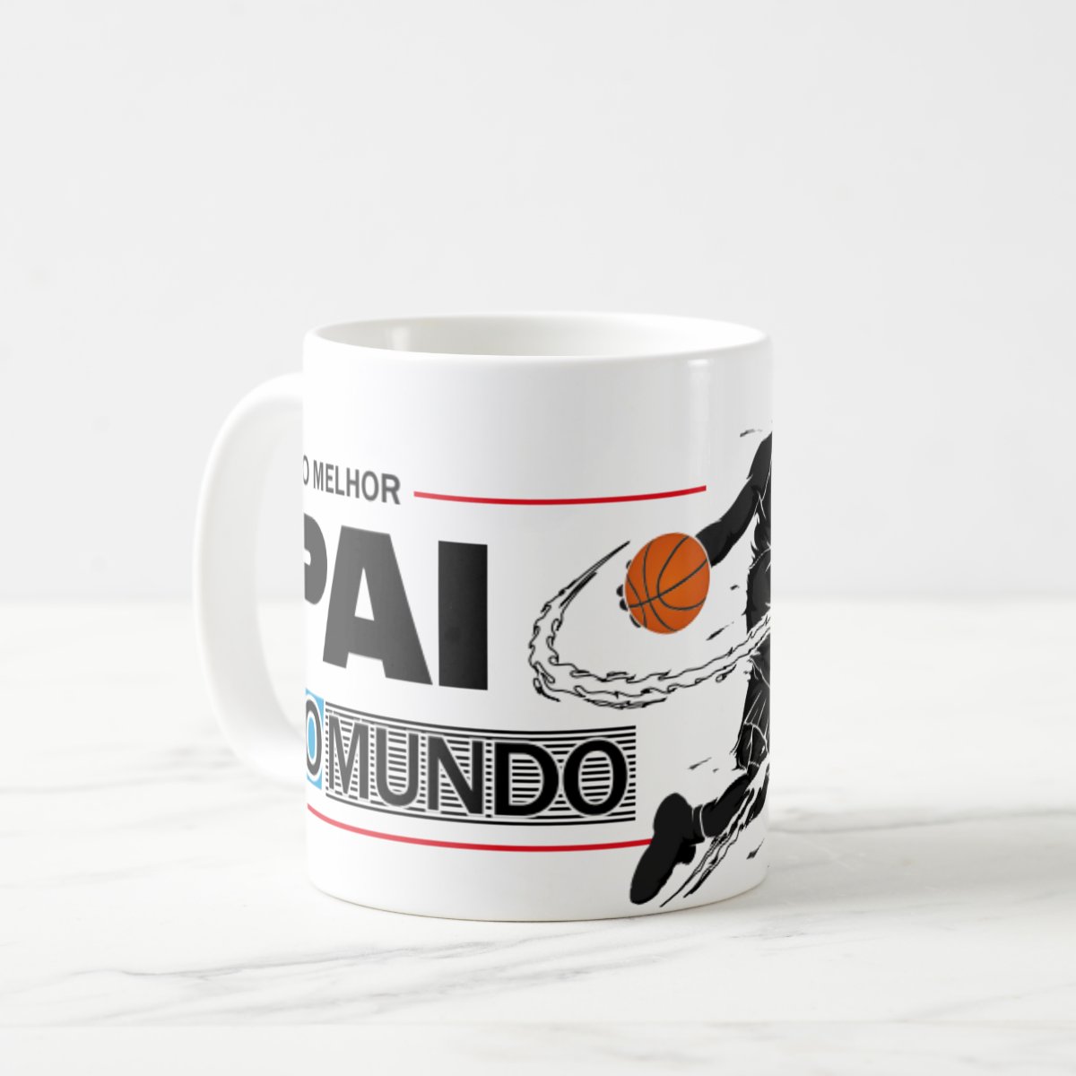 Caneca Personalizada Melhor Pai Do Mundo Basquete