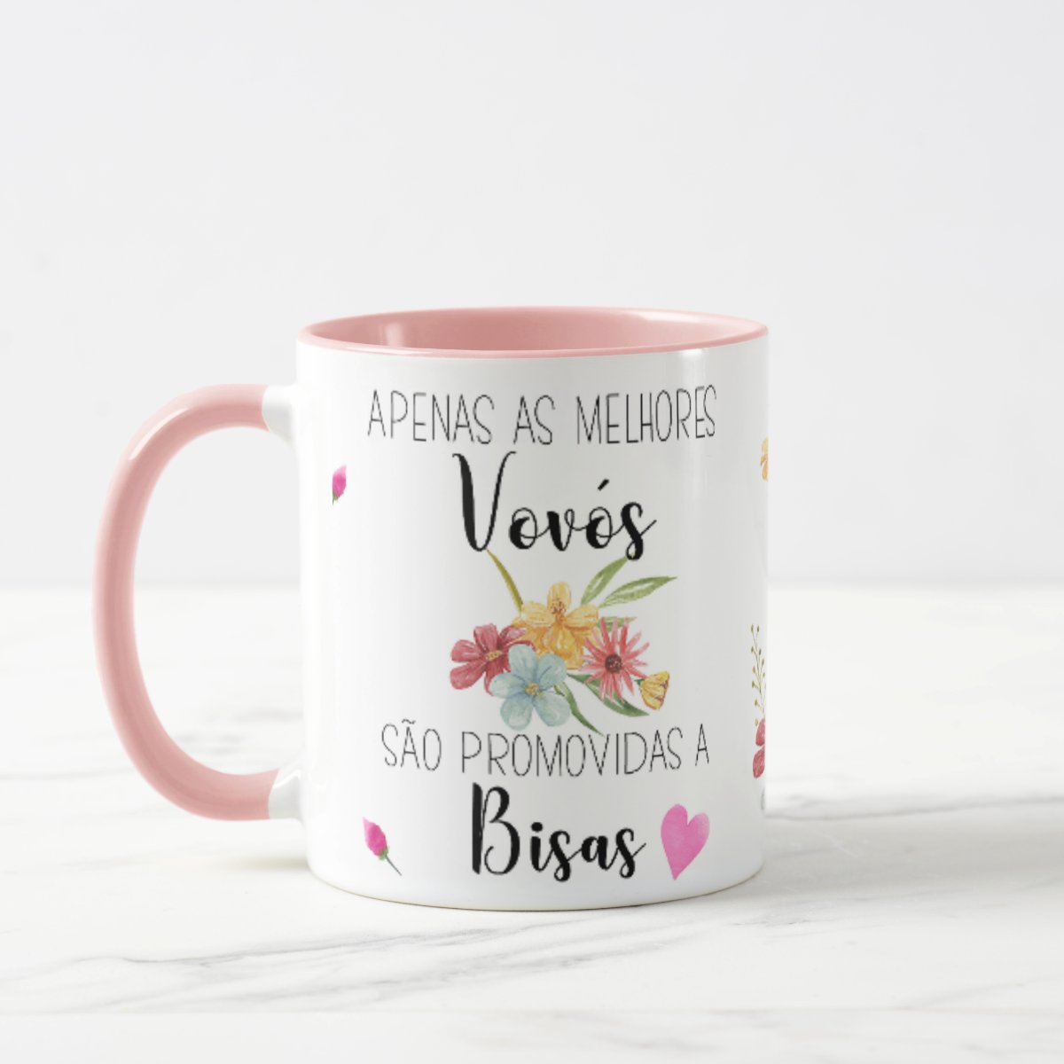 Caneca Rosa Vovó Promovida a Bisa Pronta Entrega Presente Bisavó