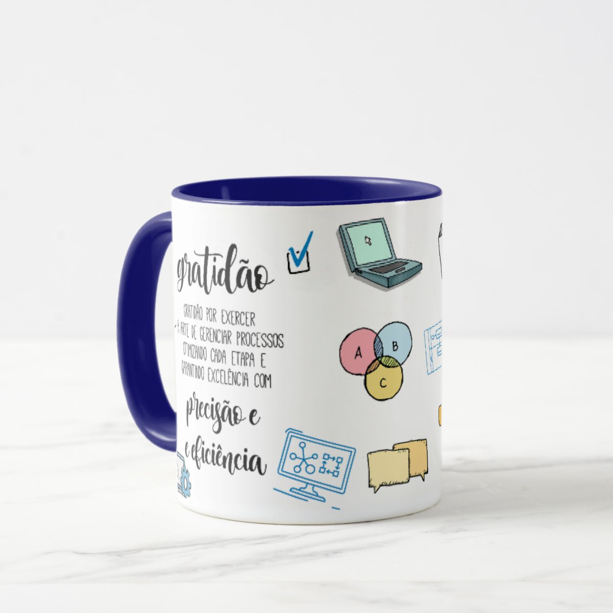 Caneca Profissão Presente Criativo Gestão de Processos