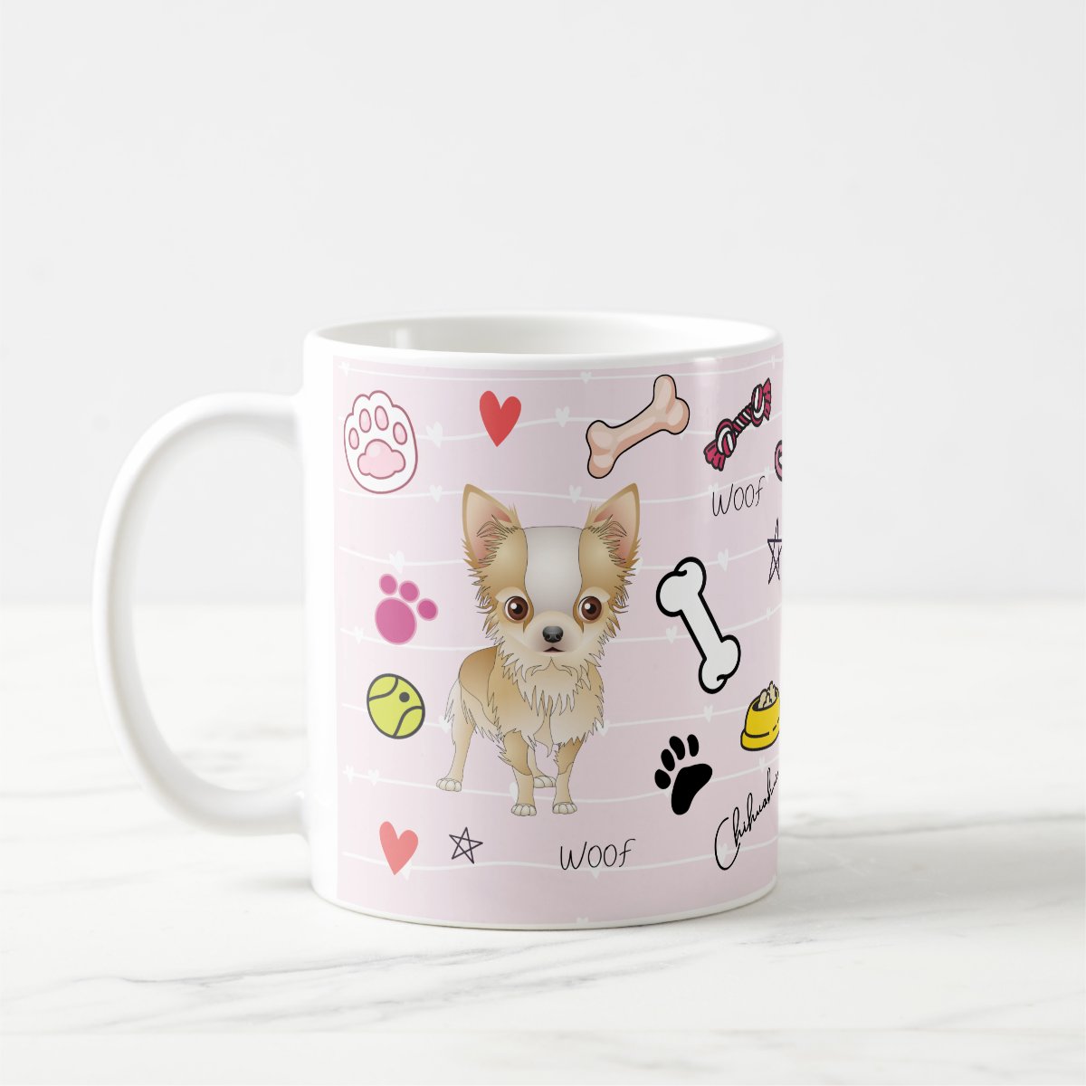 Caneca Criativa Mãe de Pets Chihuahua Cachorro com Nome