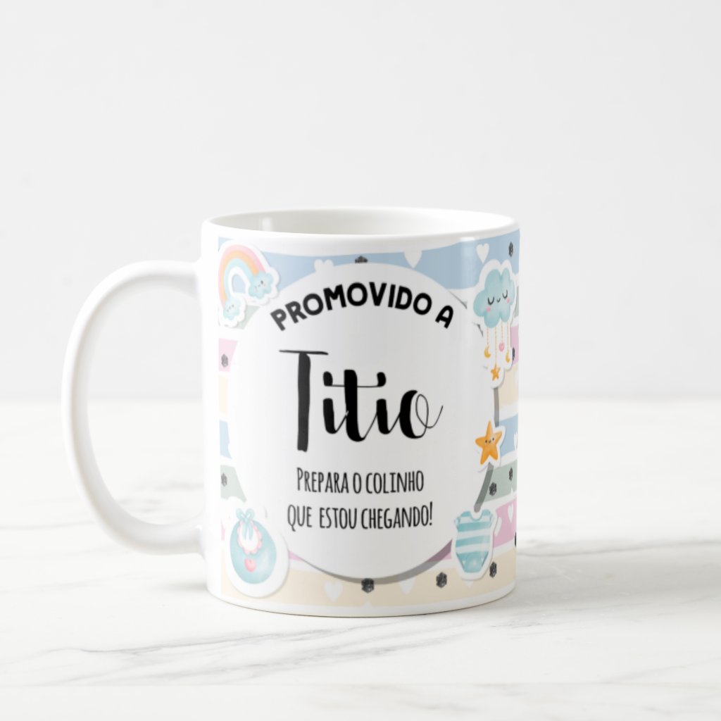 Caneca Presente Criativo Revelação De Gravidez Para Titio