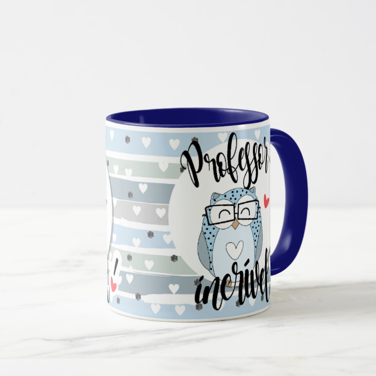 Caneca Presente Professor Incrível Azul-escuro Coruja