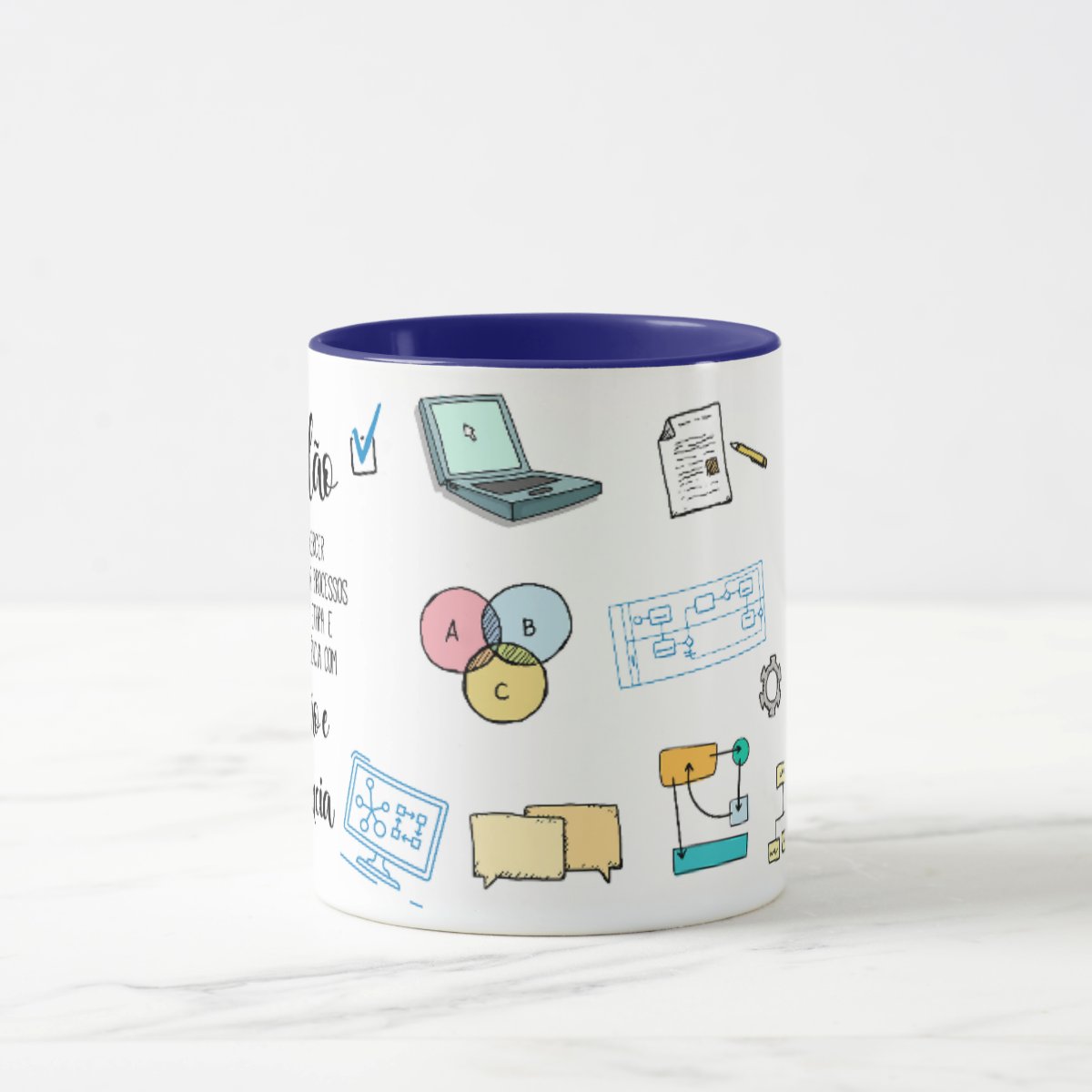 Caneca Profissão Presente Criativo Gestão de Processos