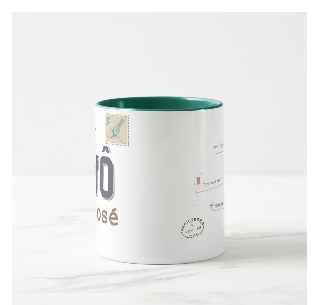 Caneca Vô Personalizada Presente Avô com Mensagem e Nomes