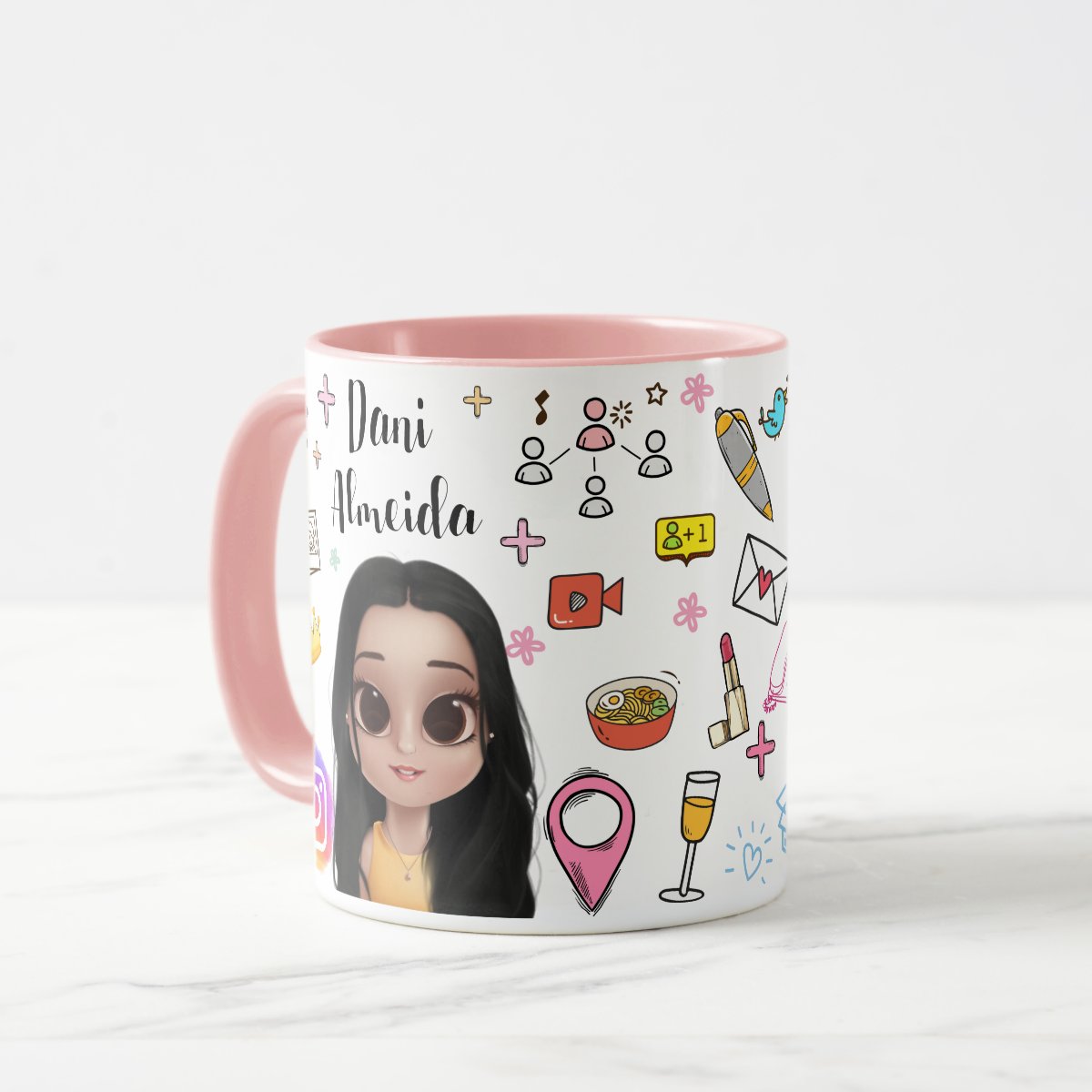 Caneca Influencer Presente Criativo Mulher Blogueira Social