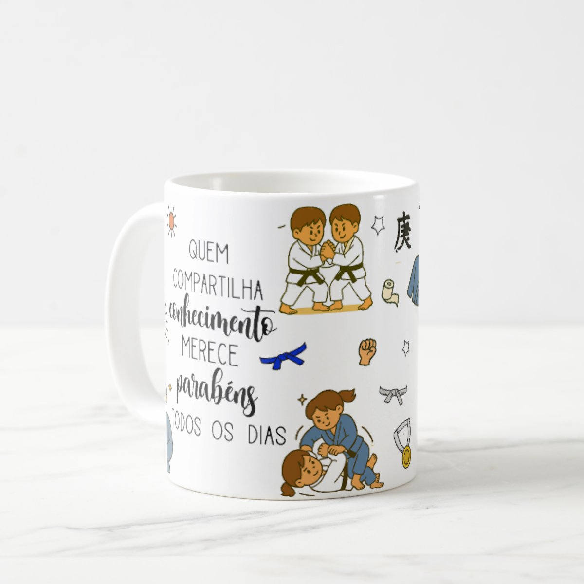 Caneca Jiu Jitsu Presente Personalizado para Professor Luta