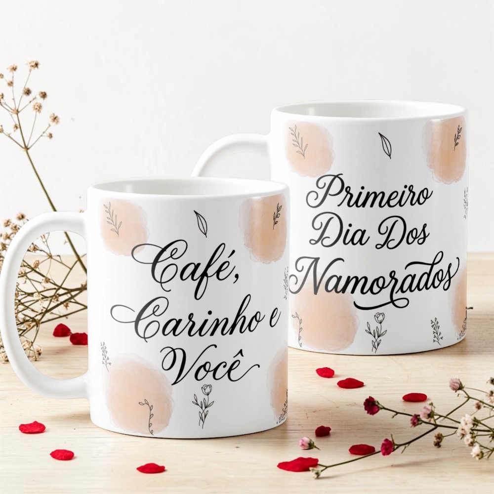 Kit 2 Canecas Primeiro Dia dos Namorados e Café - Outros (Casal)
