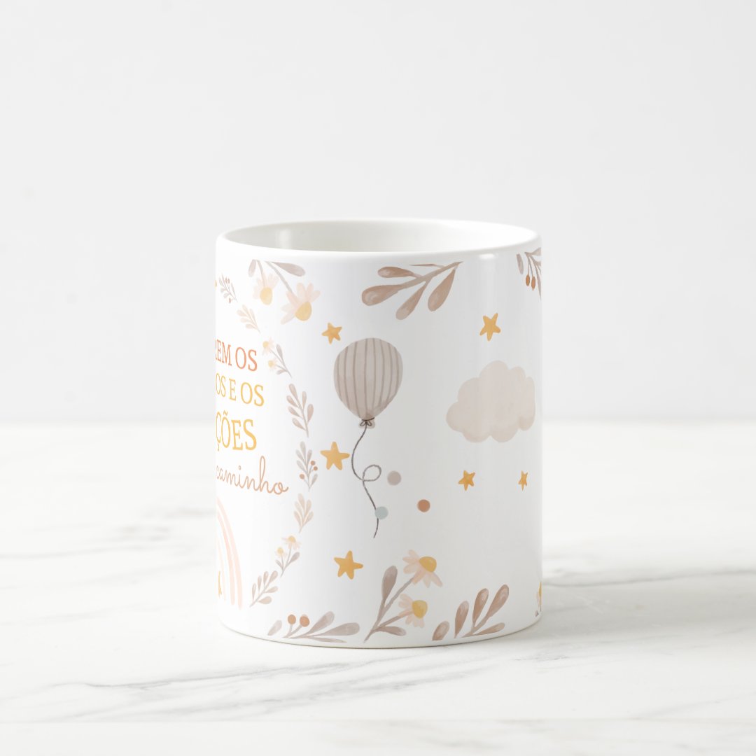 Caneca Delicada Presente para Revelar Gravidez a Família