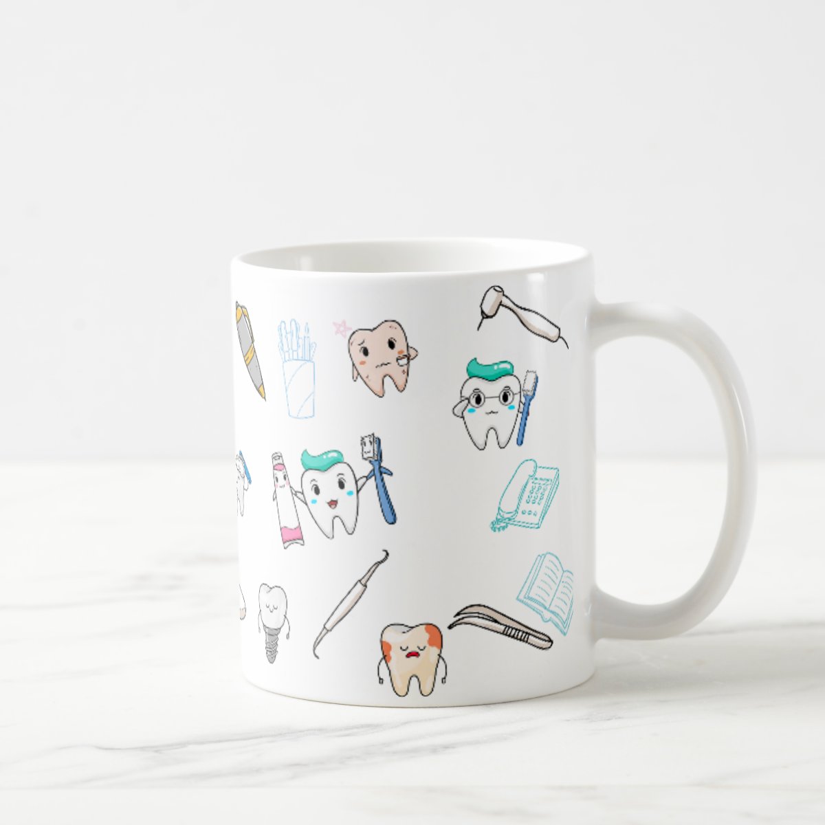 Kit 6 Canecas Odontologia Personalizadas – Presente para Dentista, Clínica ou Estudante