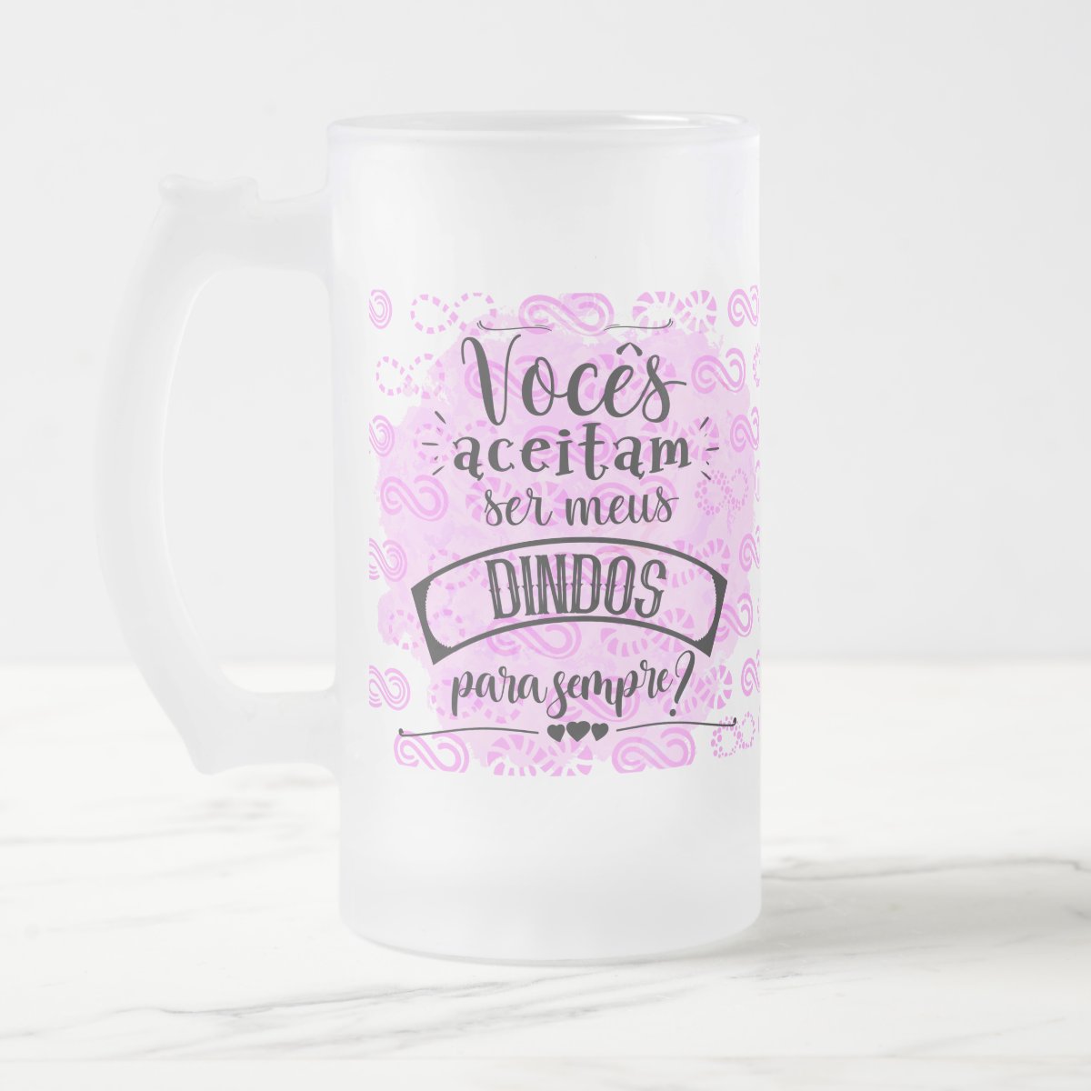 Copo Cerveja Chopp Convite Criativo Especial para Padrinhos - Batizado (Padrinho)