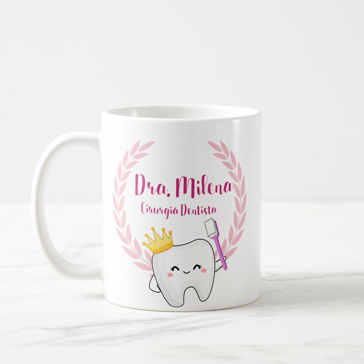Caneca Personalizada Odontologia Cirurgiã Dentista Int.Branc - Profissões (Dentista)