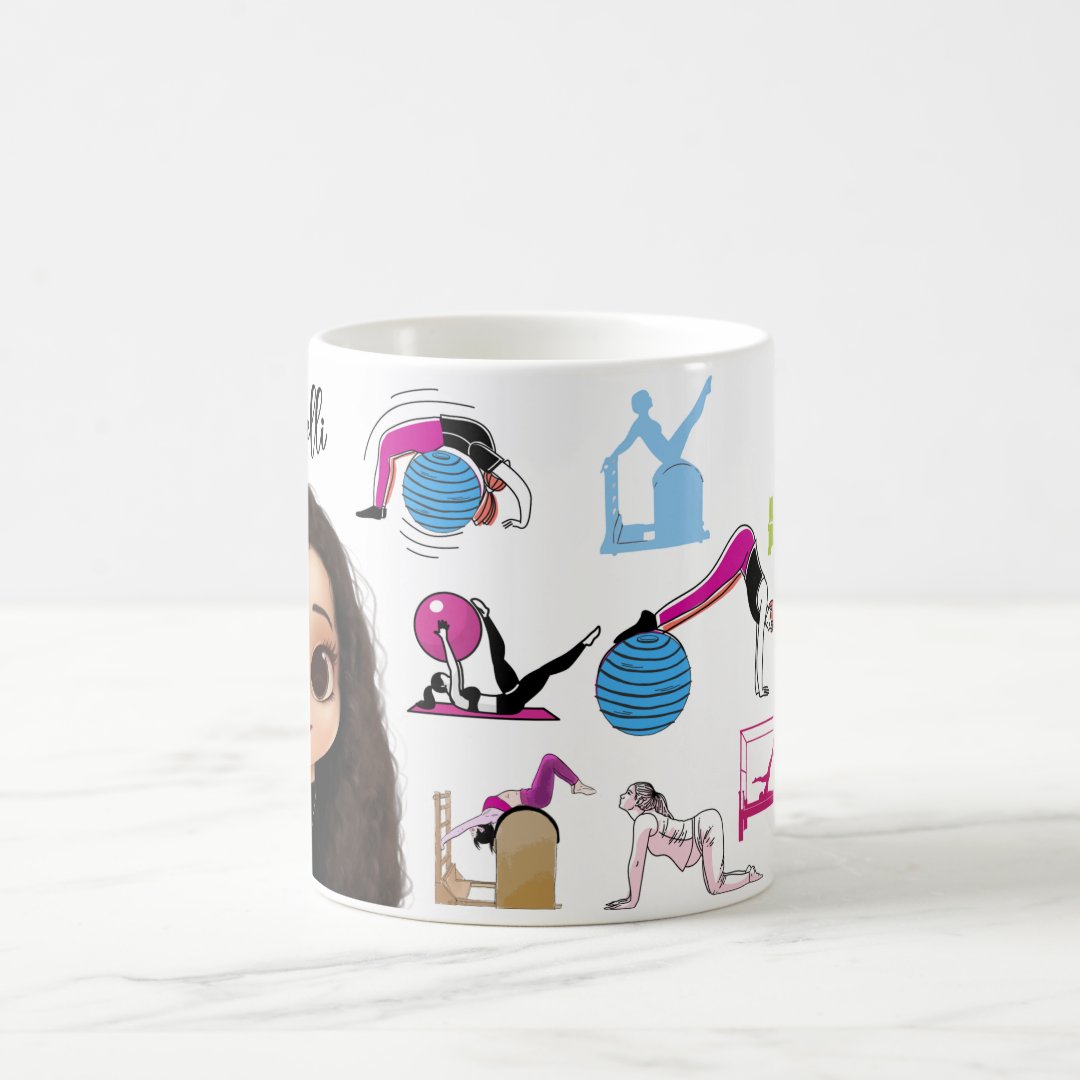 Caneca Professor Pilates Presente Personalizada Com Avatar