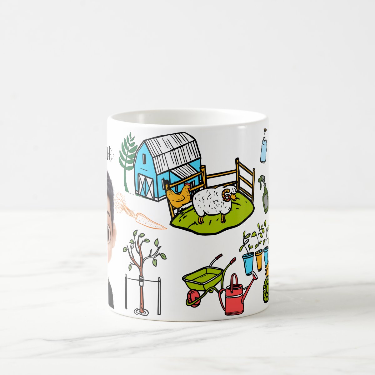 Caneca Personalizada Agricultura Agriculto com Avatar Branca