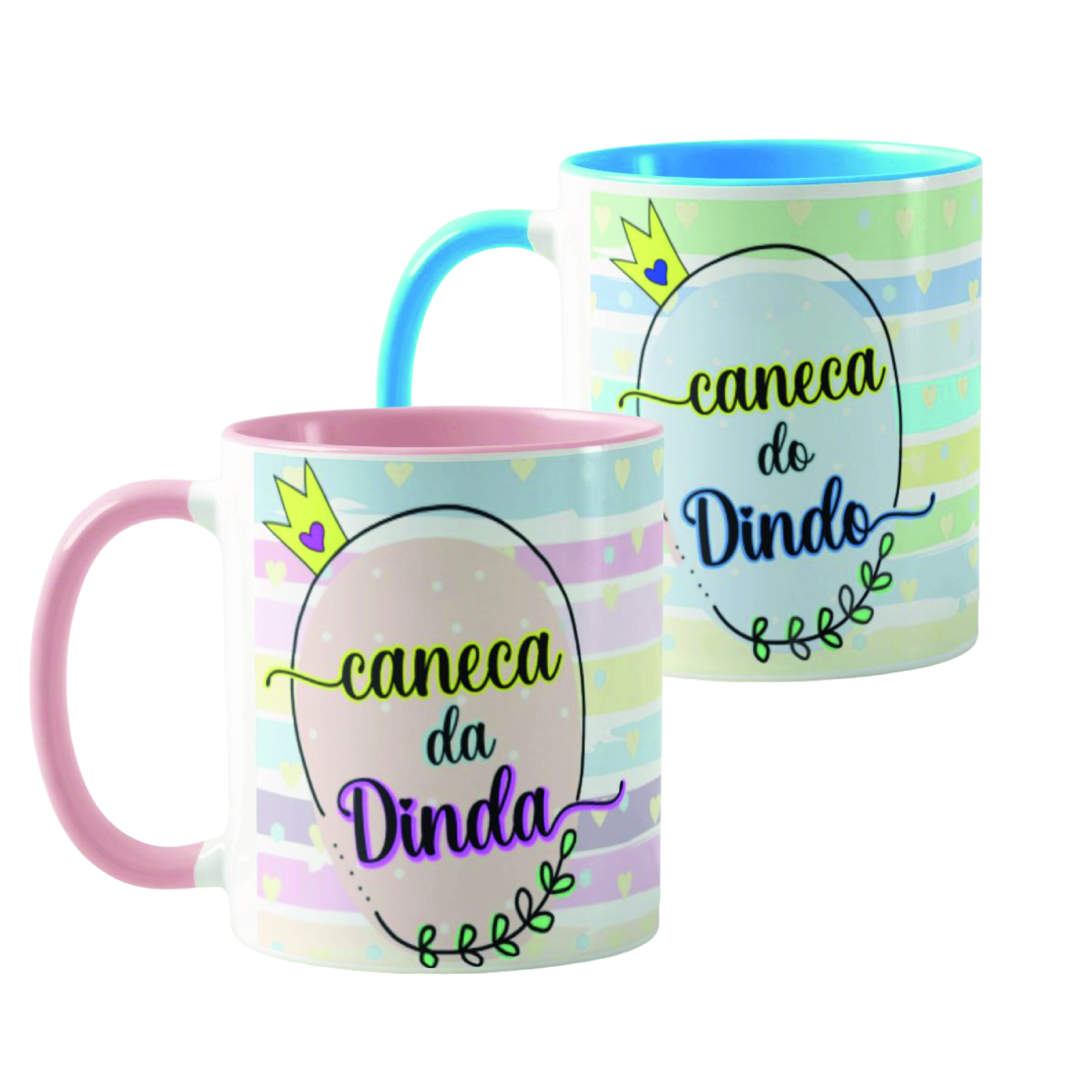 Conjunto Canecas Presente Para Dinda E Dindo - Batizado (Batizando(a))