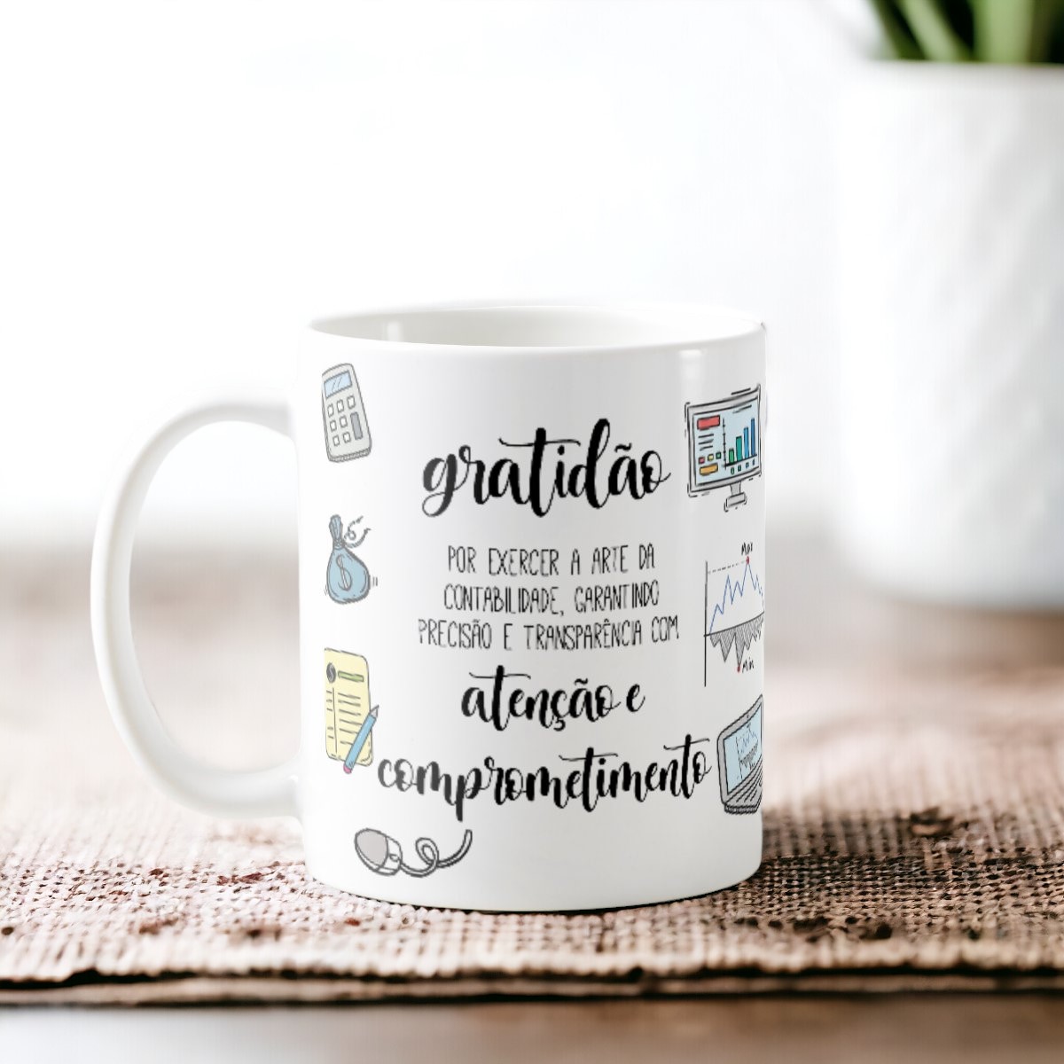 Caneca Profissão Presente Profissionais de Contabilidade - Profissões (Contador(a))