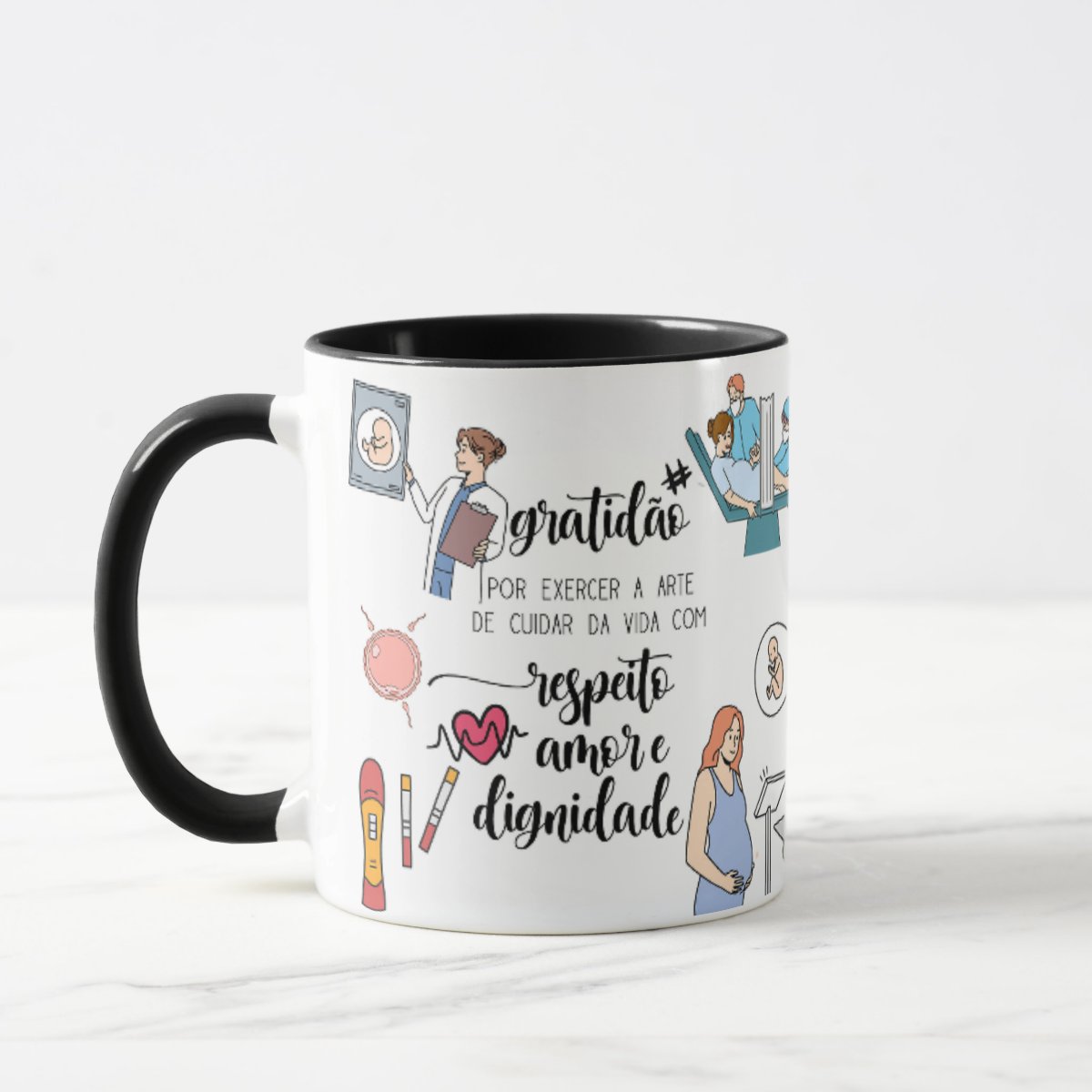 Caneca Personalizada de Ginecologista Obstetra  - Profissões (Medicina)