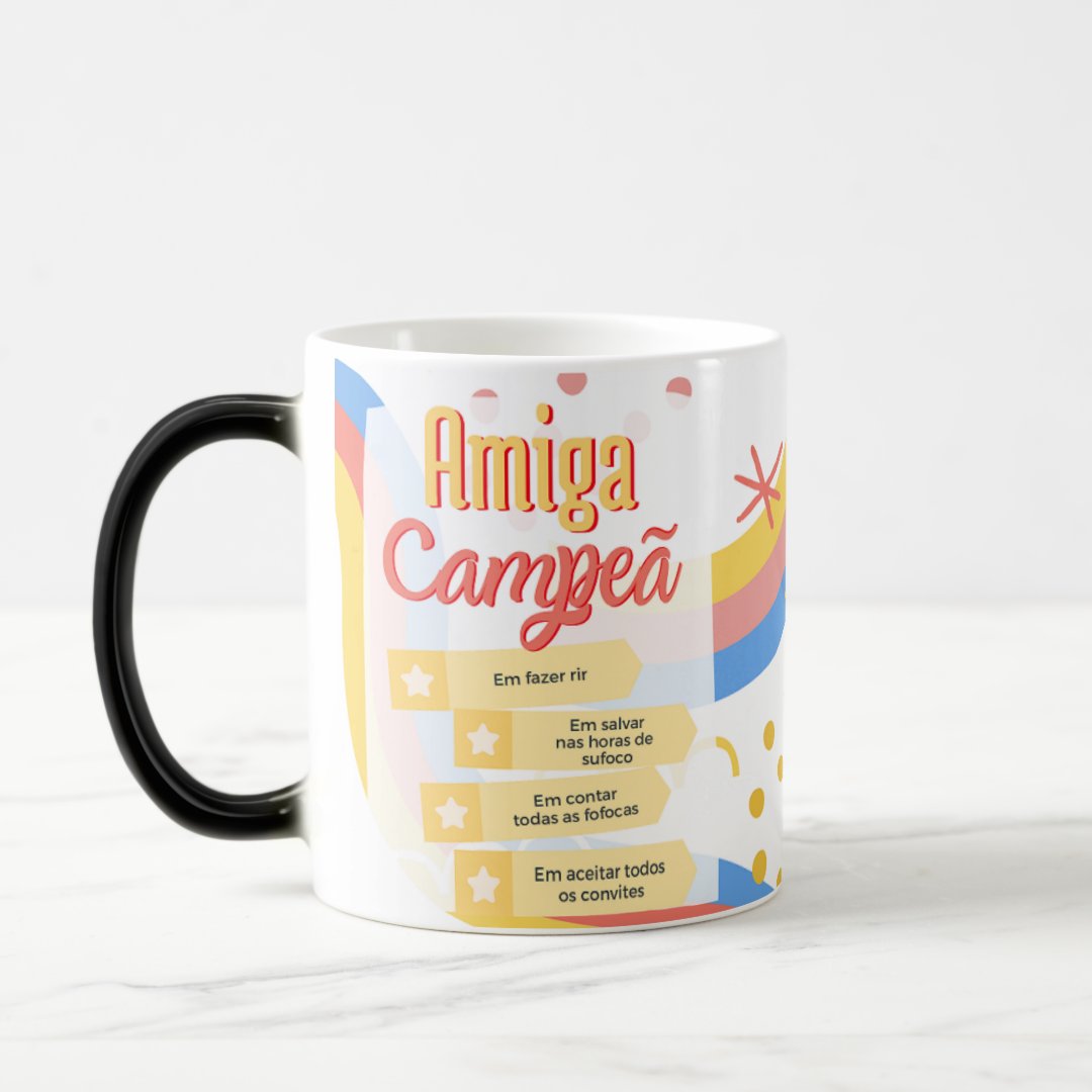 Caneca Mágica Presente Divertido para Melhor Amiga