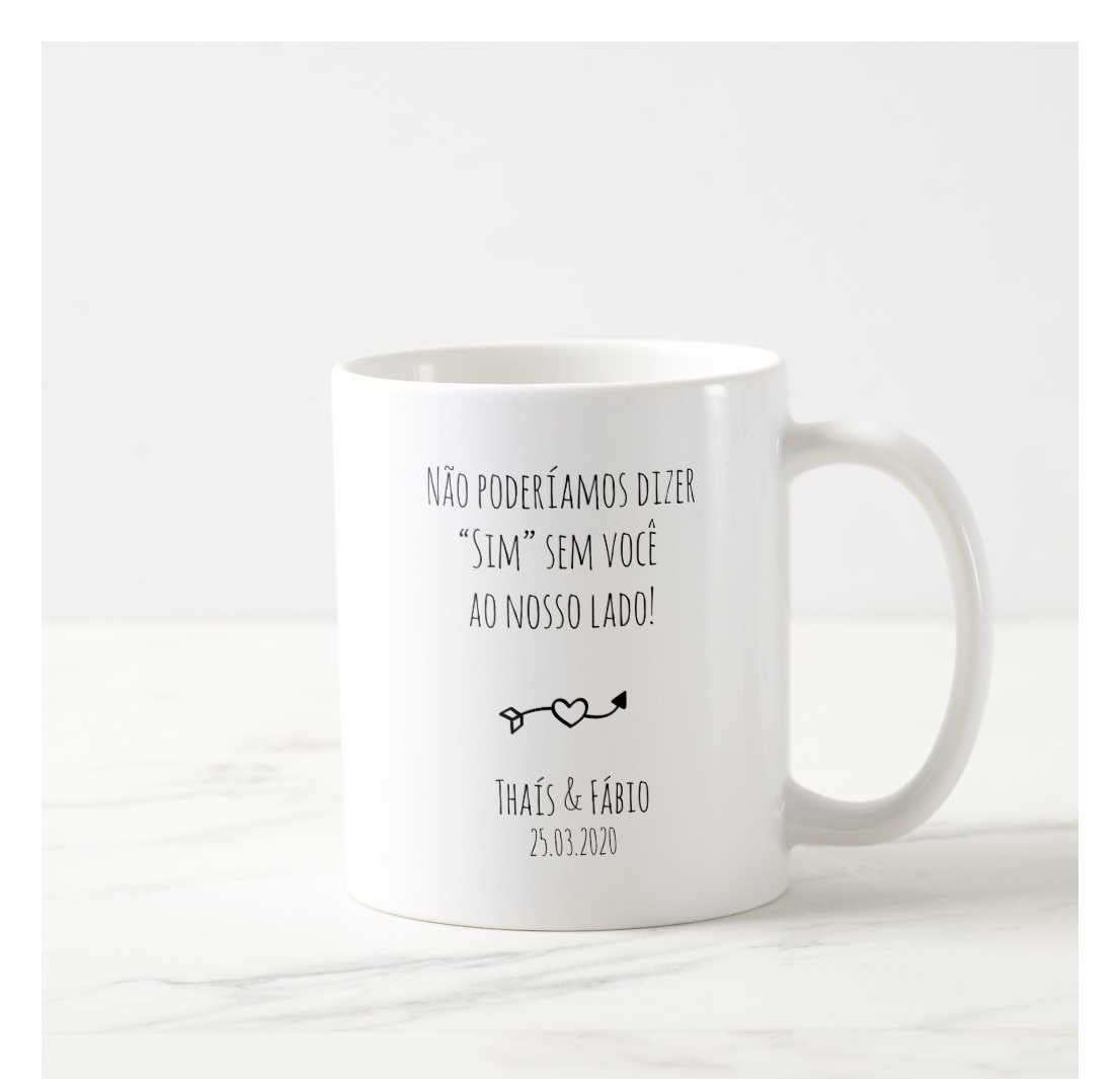 Caneca Lembrança Feminina Convite Madrinha de Casamento