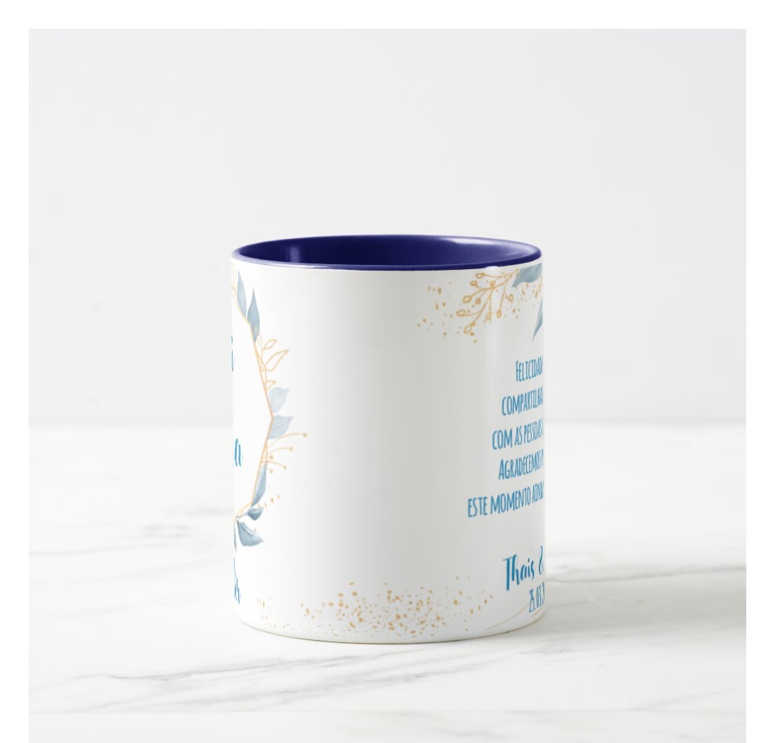 Caneca Personalizada Pai da Noiva Casamento Classic Blue