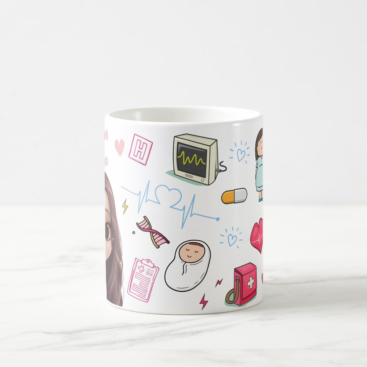 Caneca Personalizada Presente Médica Ginecologista Obstetra