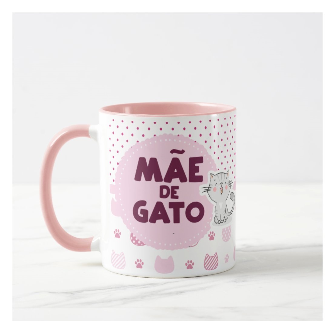 Caneca Personalizada Mãe de Gato Presente Criativo - Família (Mãe)