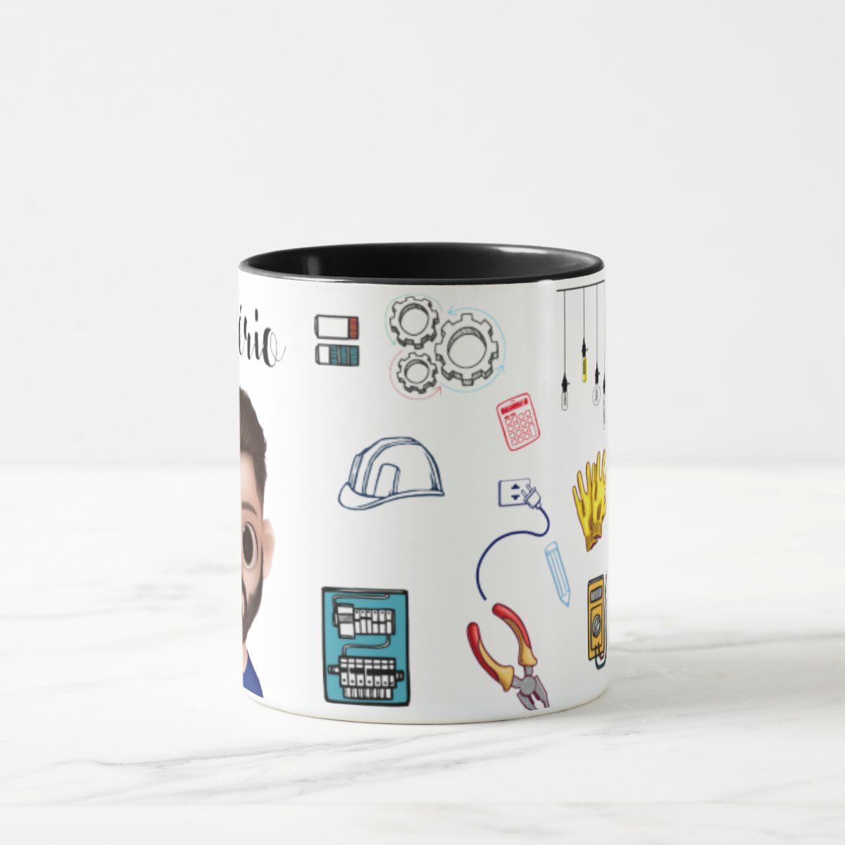 Caneca Profissão Elétrica Presente Criativo Eletricista