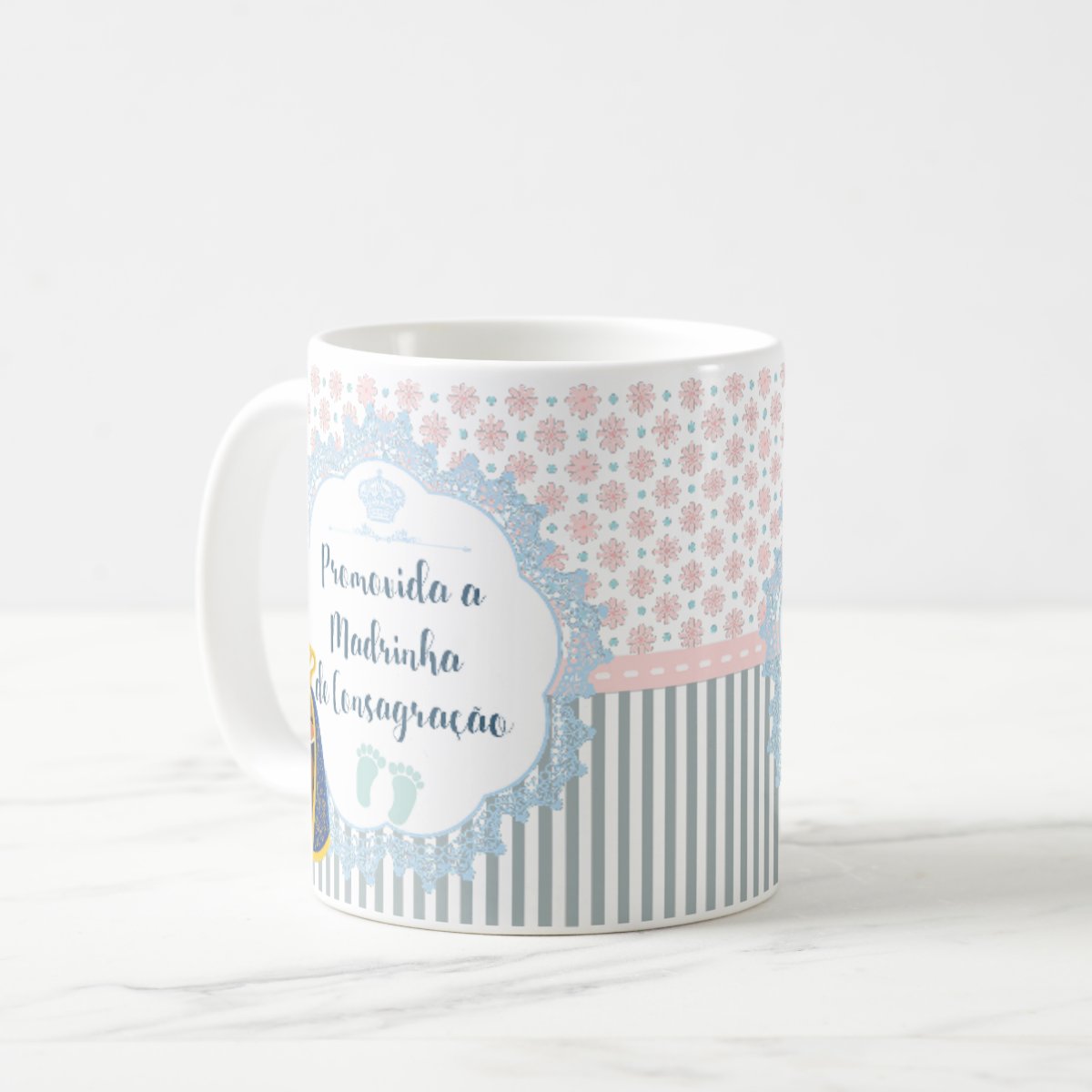 Caneca Presente Madrinha de Consagração Pronta Entrega
