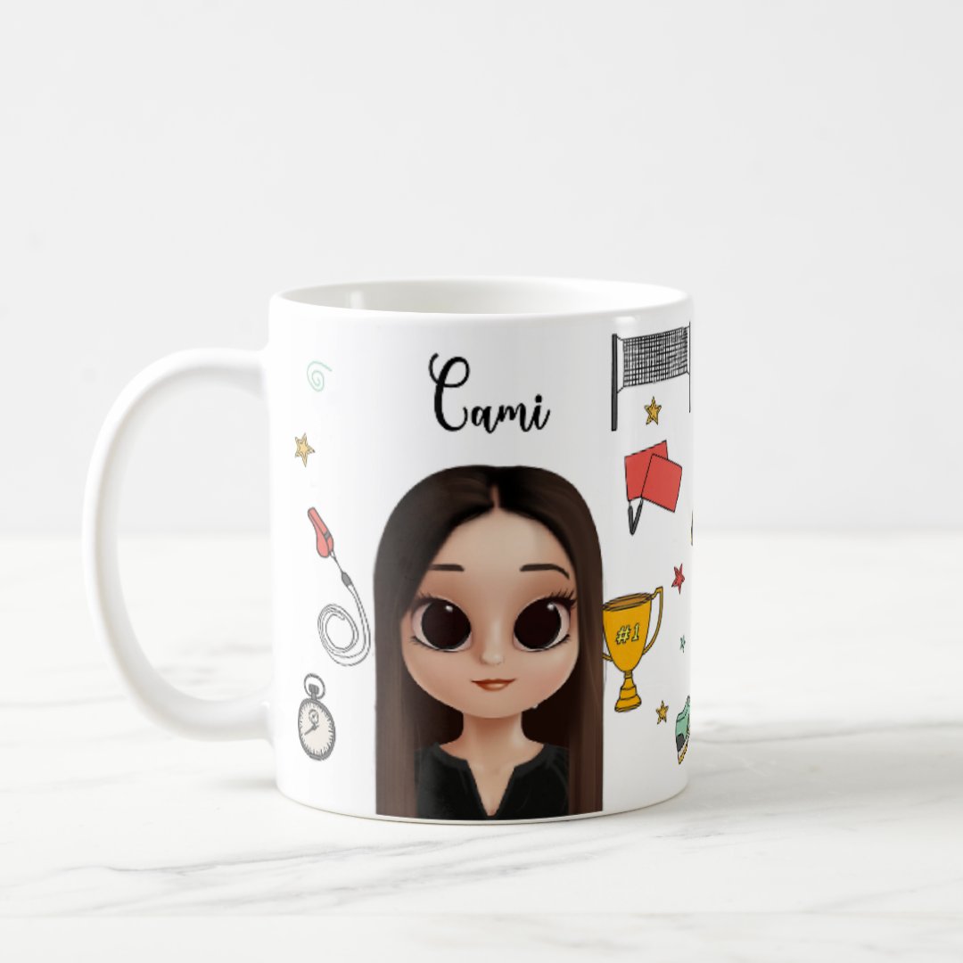 Caneca Esporte Voleibol Presente Personalizada Com Avatar - Hobbies (Vôlei de Praia)