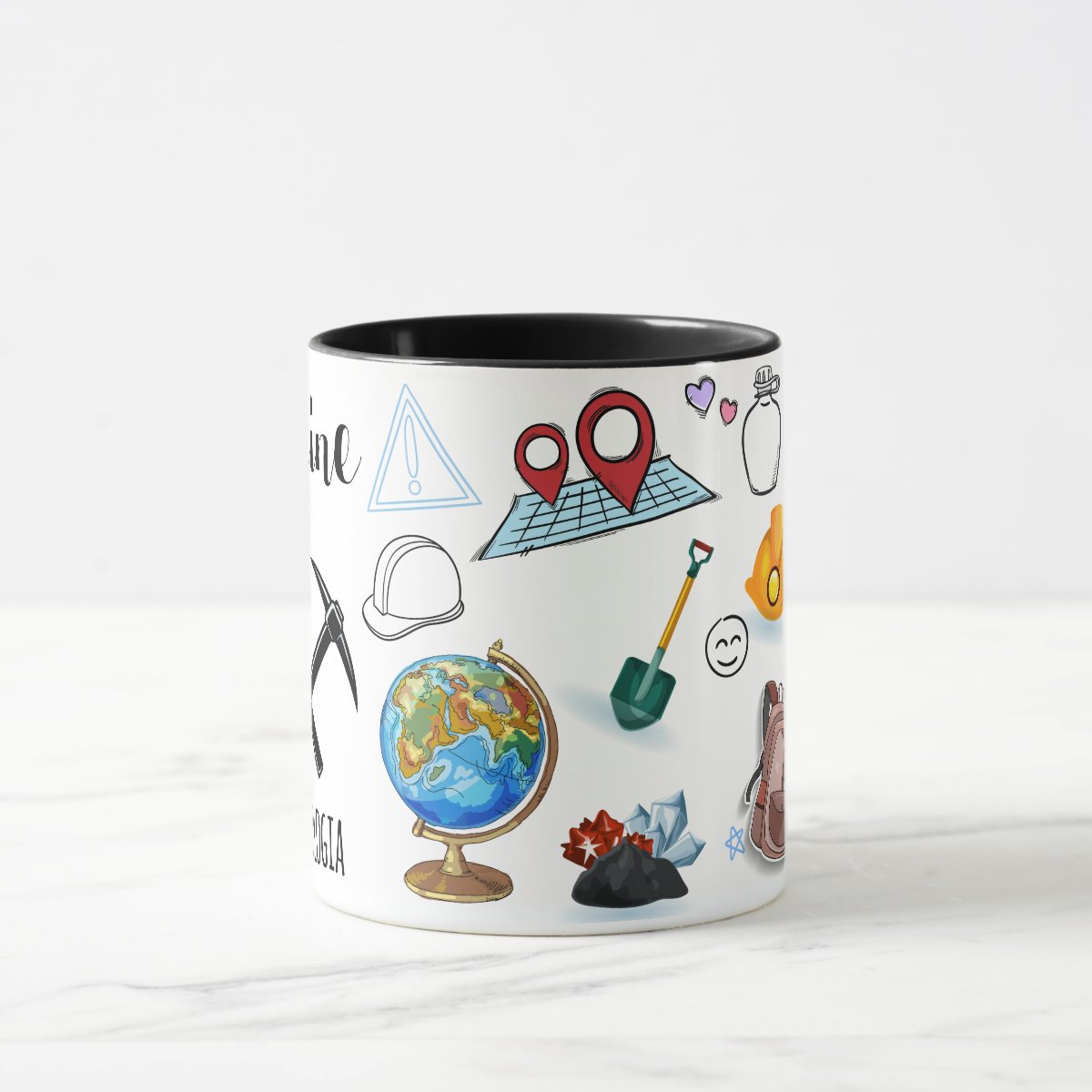 Caneca de Geologia Presente Geólogo Personalizado com o Nome