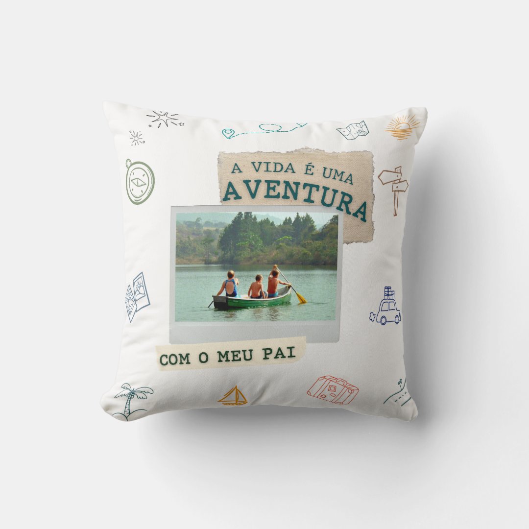 Almofada Personalizada com Você é uma Aventura Pai Presente Com Foto Para Pai