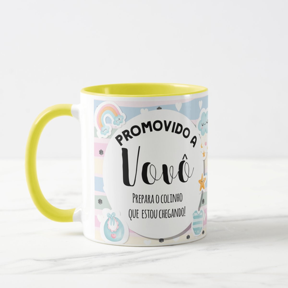 Caneca Personalizada Anúncio De Gravidez Gestante Avô Vovô - Anúncio de Gravidez (Avó)