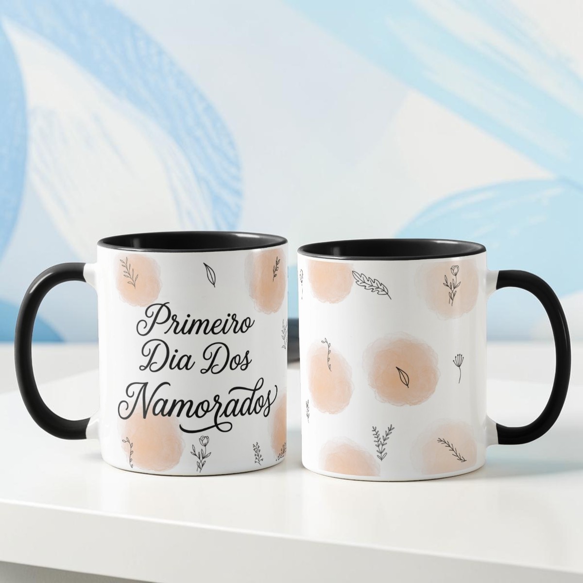 Caneca Primeiro Dia dos Namorados - Preta