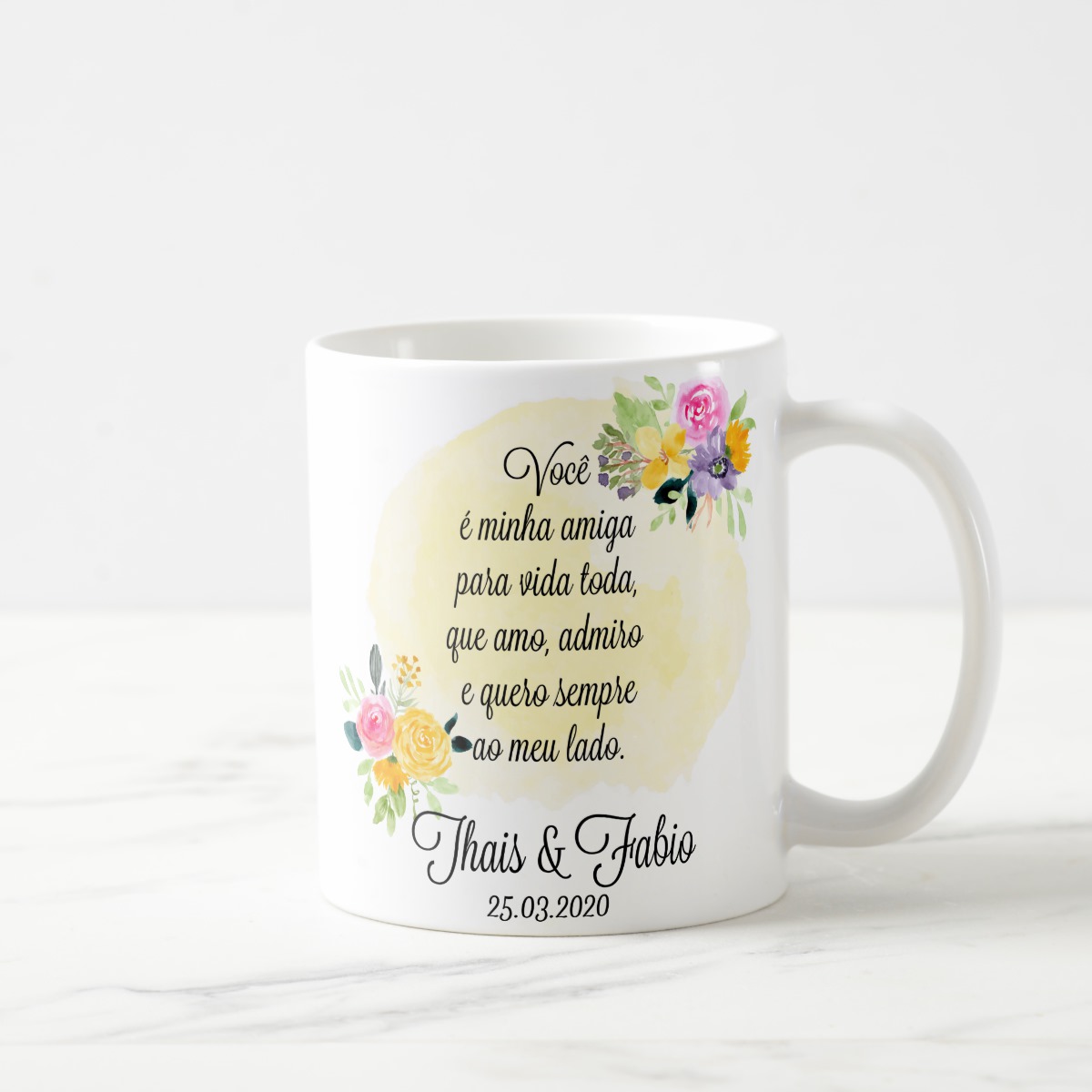 Caneca Casamento Presente Familia Irmã da Noiva Lembrança
