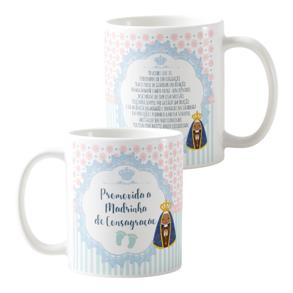 Caneca Presente Madrinha de Consagração Pronta Entrega