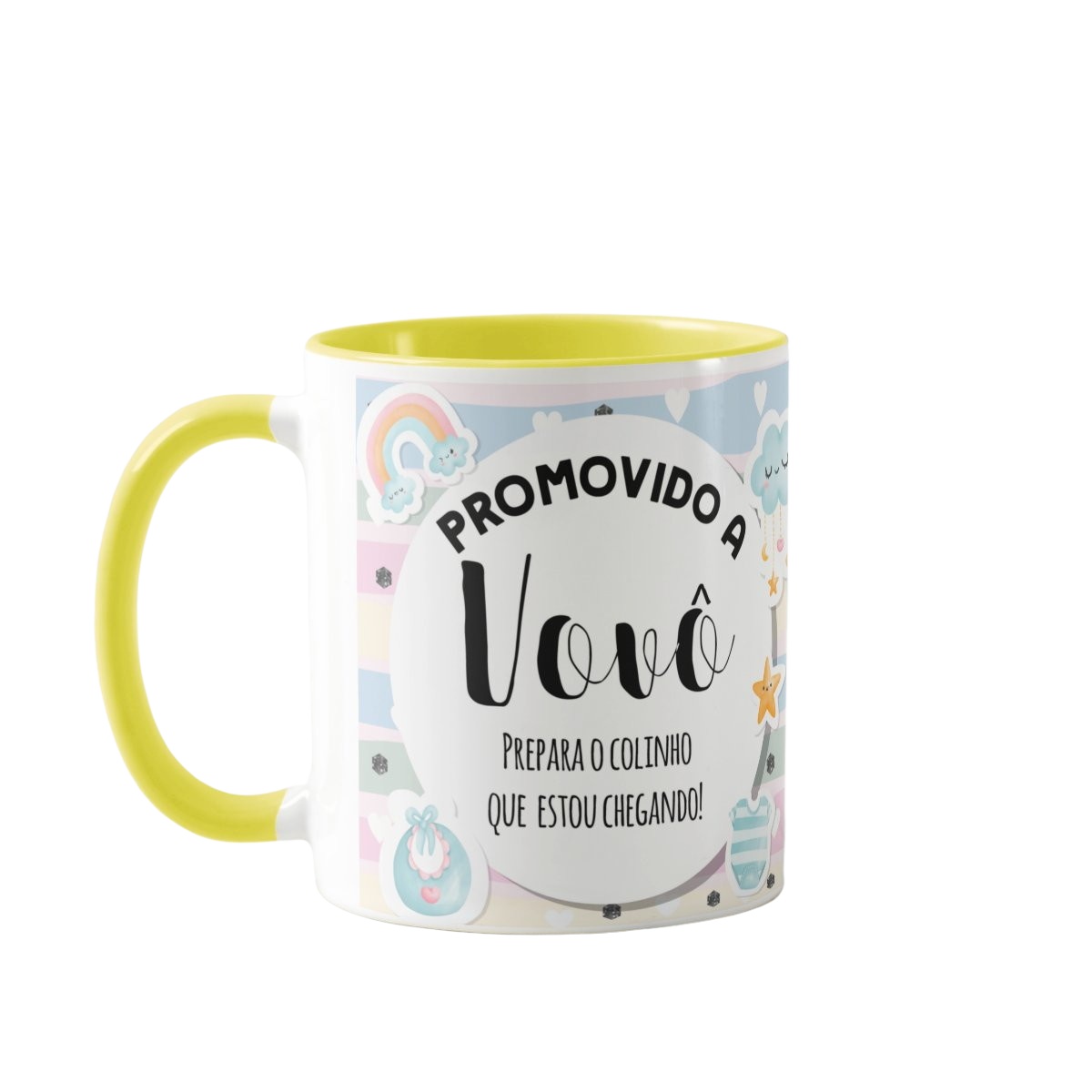 Caneca Personalizada Anúncio De Gravidez Gestante Avô Vovô