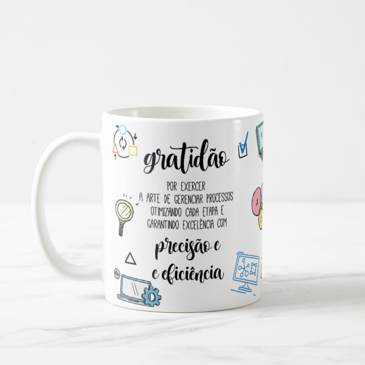 Caneca Profissão Presente Criativo Gestão de Processos
