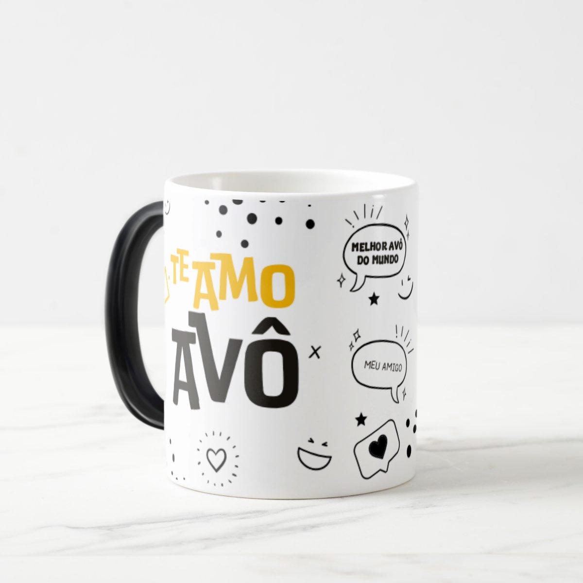 Caneca Mágica Criativa Presente Especial Te Amo Vô Vovô