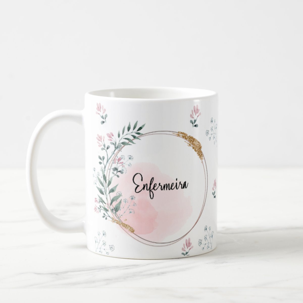 Caneca Feminina Delicada Presente Profissão Enfermeira - Profissões (Enfermeiro(a))