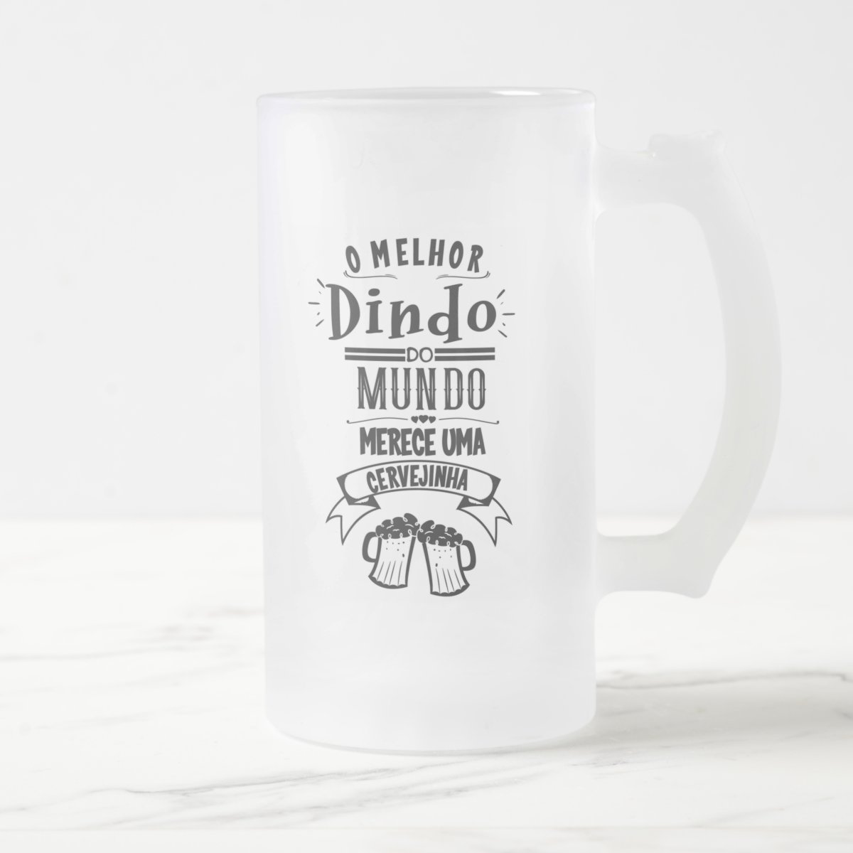 Caneca Cerveja Chopp Padrinho Presente Criativo Dindo Vidro - Batizado (Padrinho)