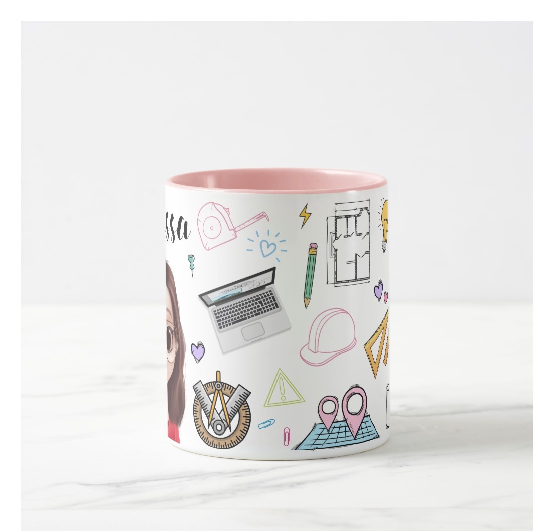 Caneca Profissão Arquitetura Presente Formatura Arquiteta