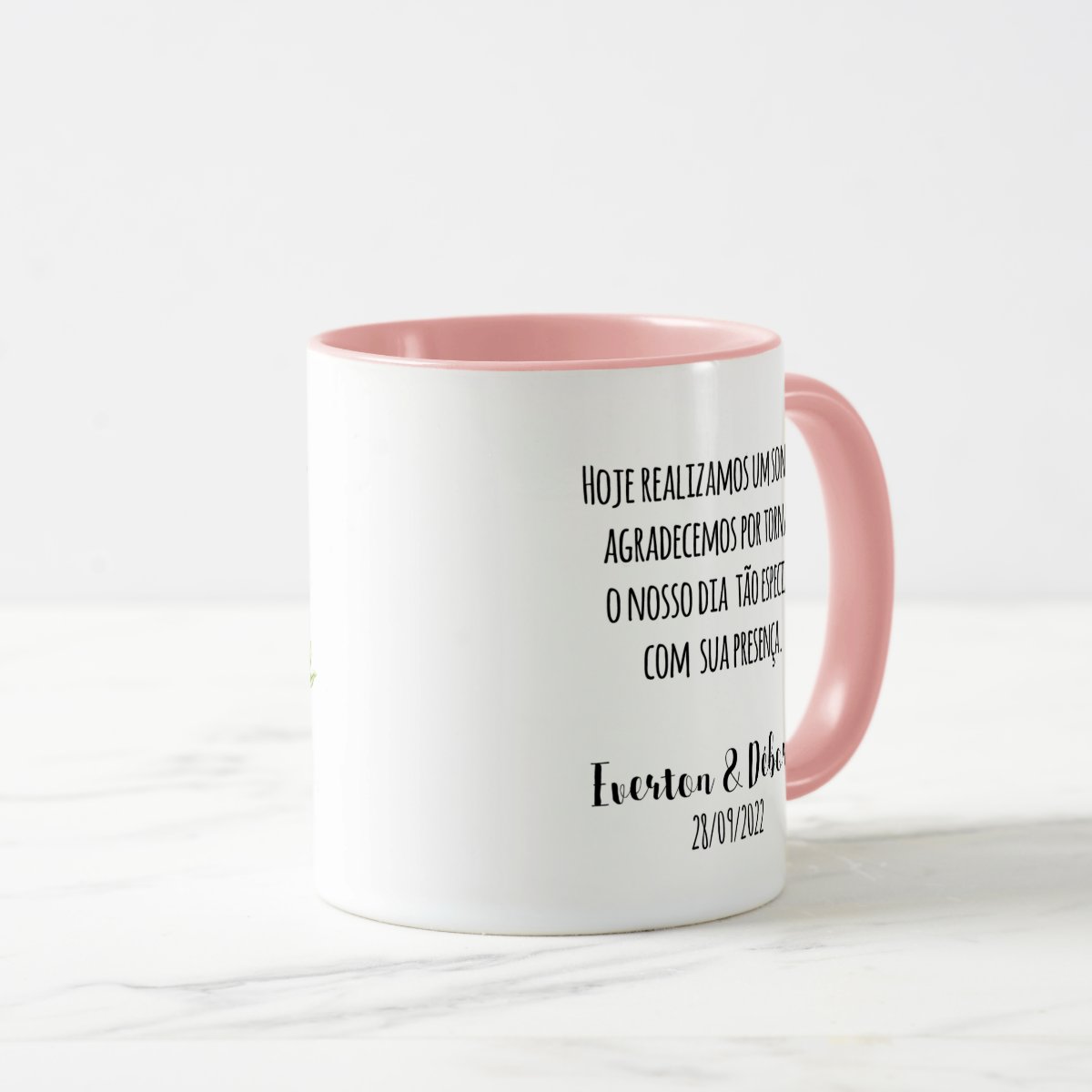 Caneca Casamento Marsala Lembrança Familia Avó da Noiva