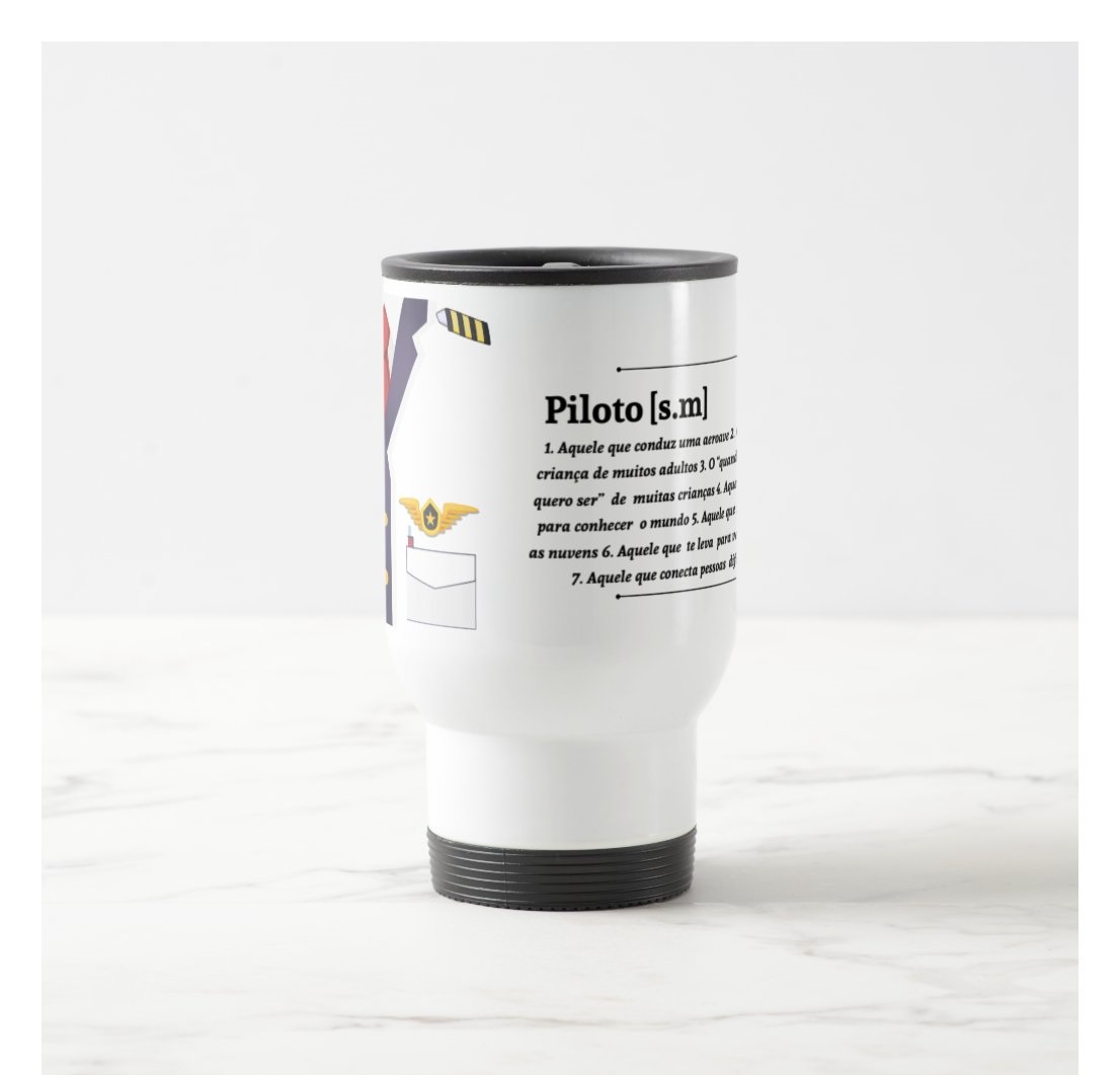 Copo Térmico Personalizado Presente Aviação Piloto