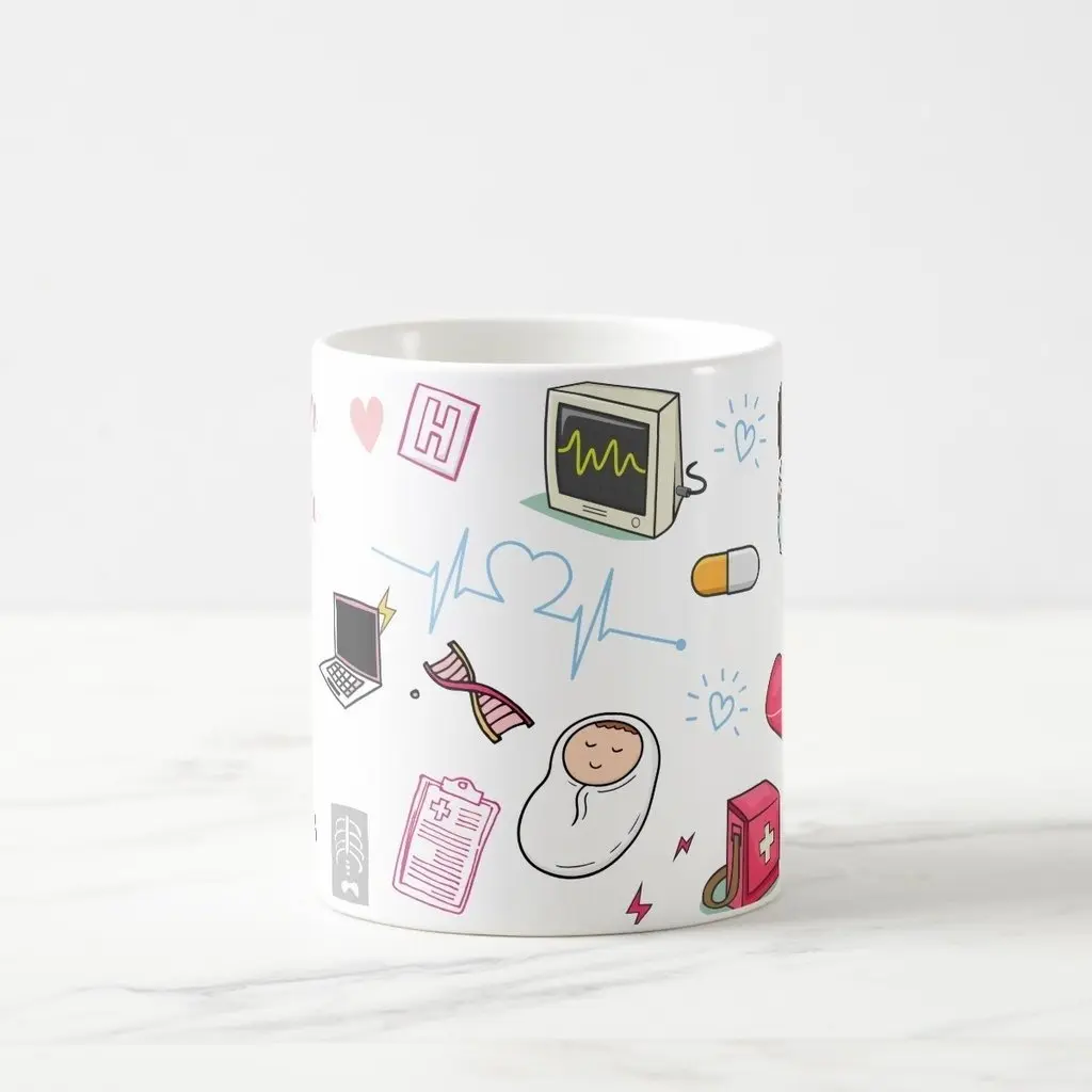Caneca Personalizada Medicina Profissão Ginecologista Branco Medicina / Ginecologista