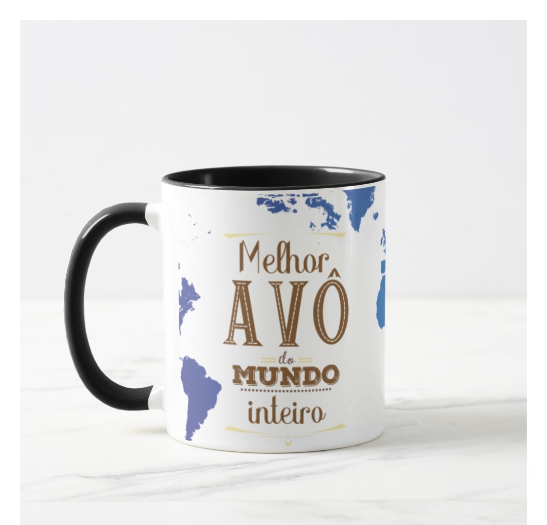 Caneca Vovô Presente Especial Melhor Avô Do Mundo Inteiro - Família (Avó/Avô)