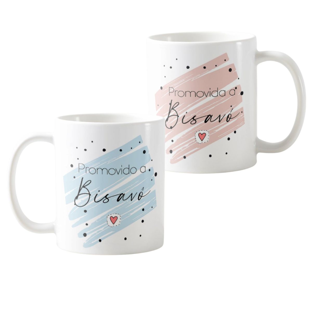 Ki 2 Canecas Personalizadas Revelação Promovidos Bisavós - Anúncio de Gravidez (Avós)