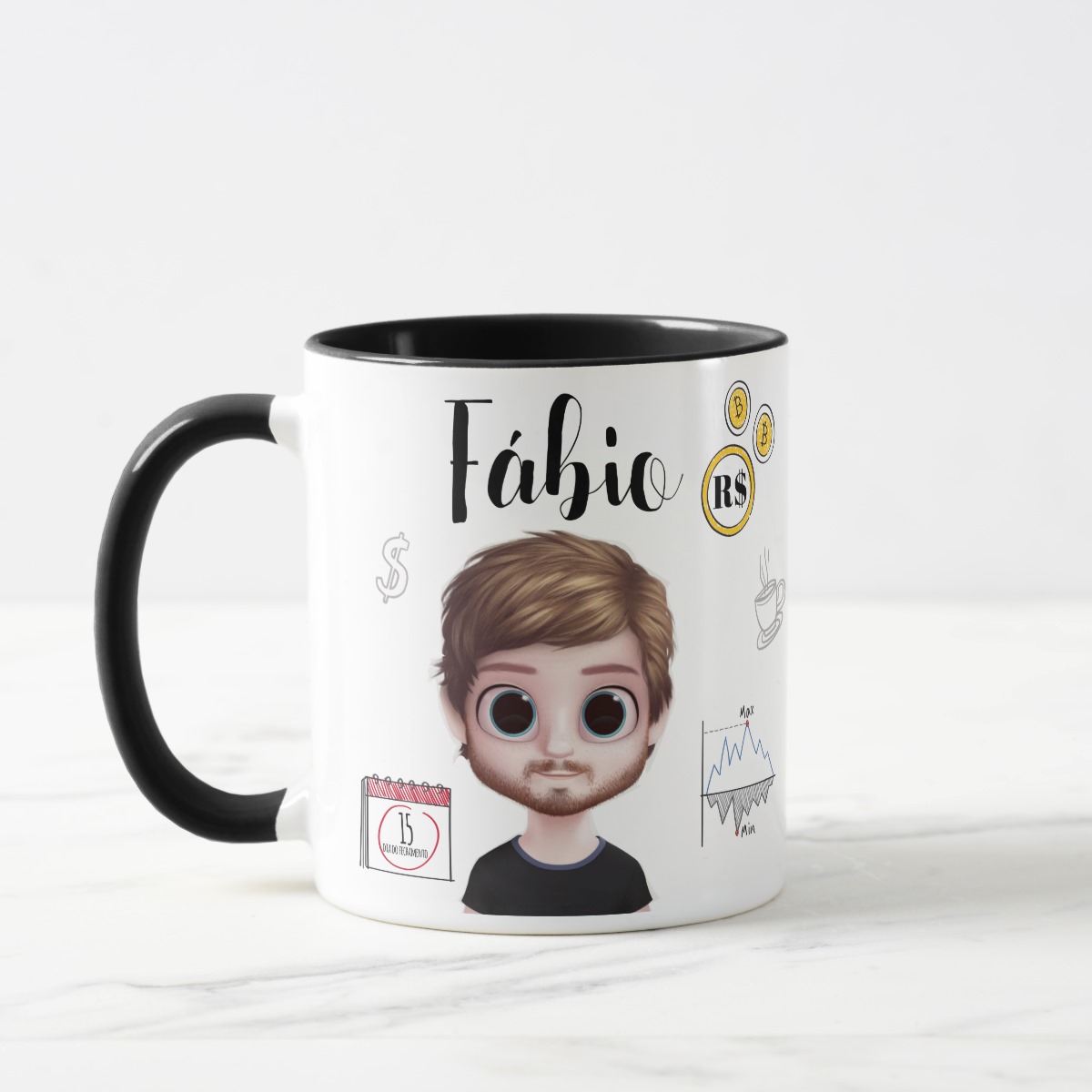 Caneca Contabilidade Presente Profissão Contador com Avatar - Profissões (Contador(a))