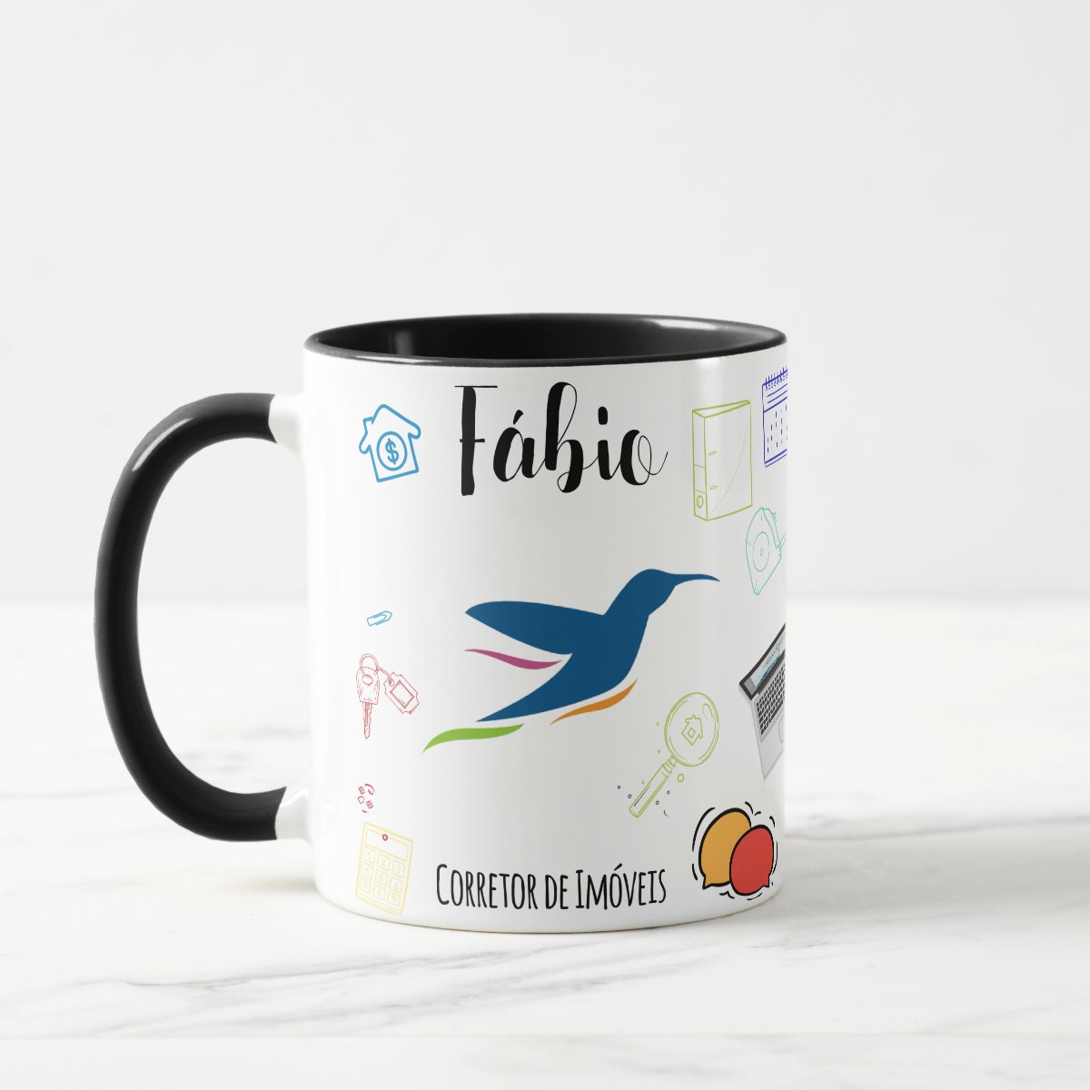 Caneca Personalizada Símbolo Corretor De Imóveis Imobiliária