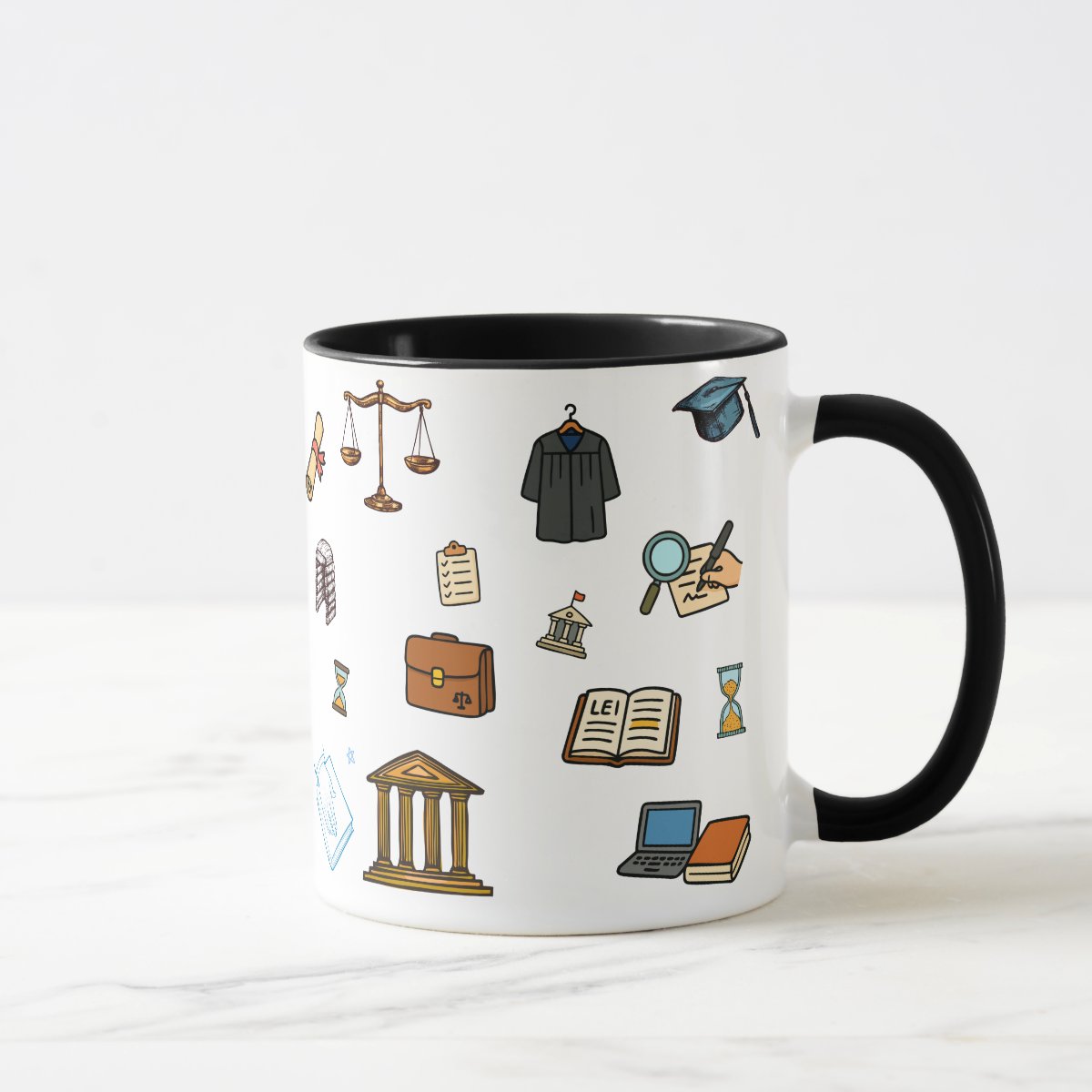 Caneca Personalizada Direito Presente Formatura Advogados